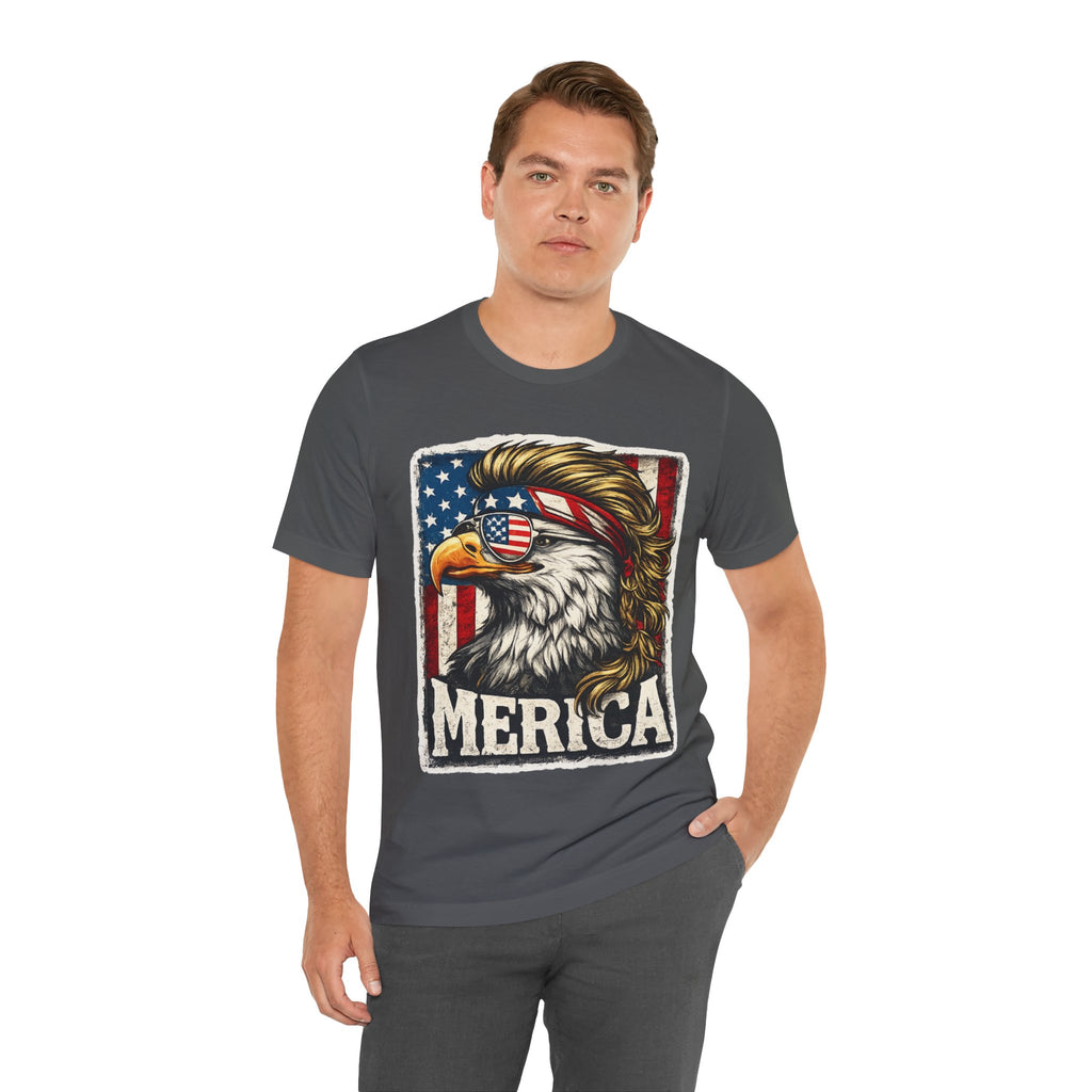Eagle 'Merica Tee - Patriotic American Flag Bald Eagle T-Shirt