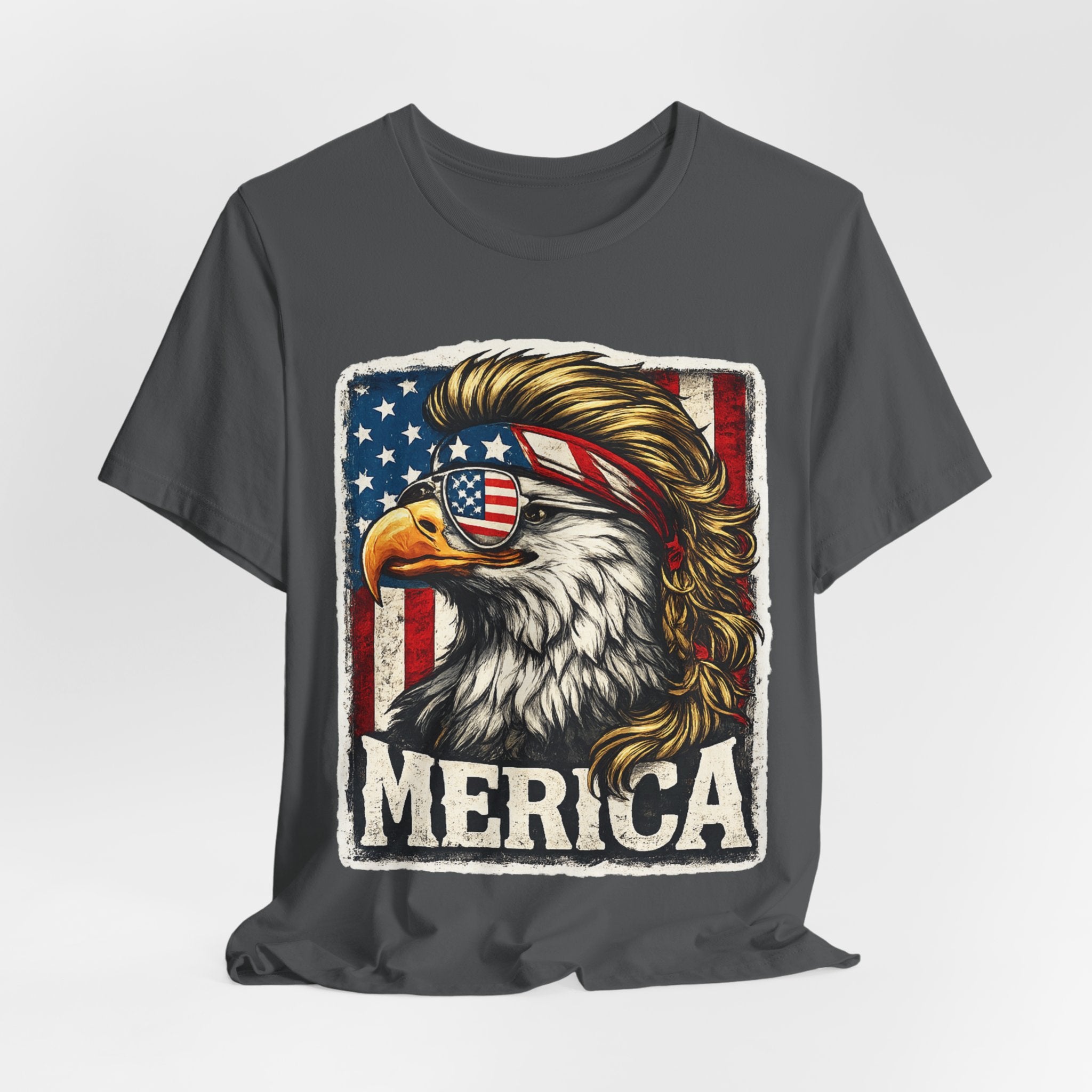 Eagle 'Merica Tee - Patriotic American Flag Bald Eagle T-Shirt