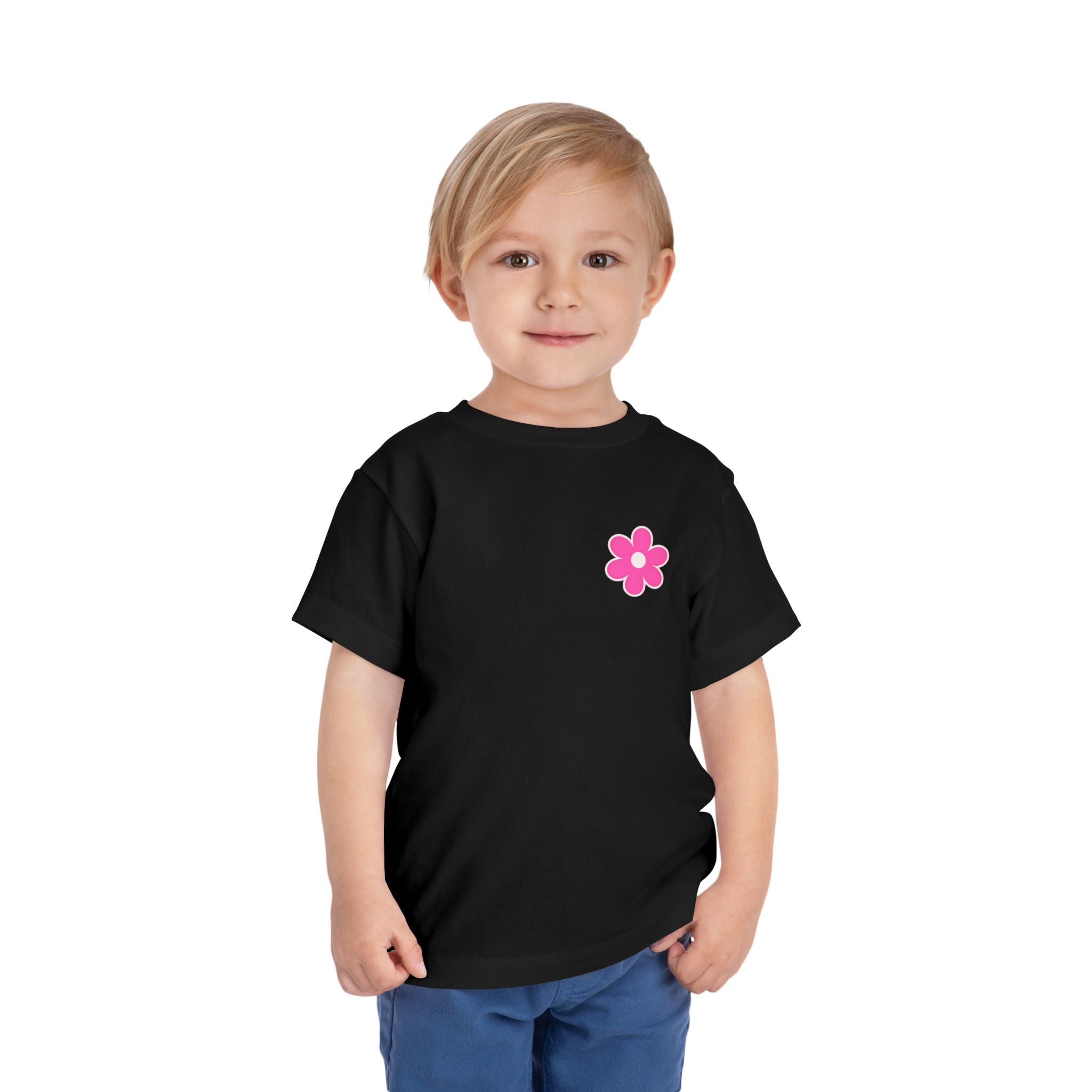 Toddler Tee — "Just a Girl Who Loves Her Daddy" Pink Flower Tee
