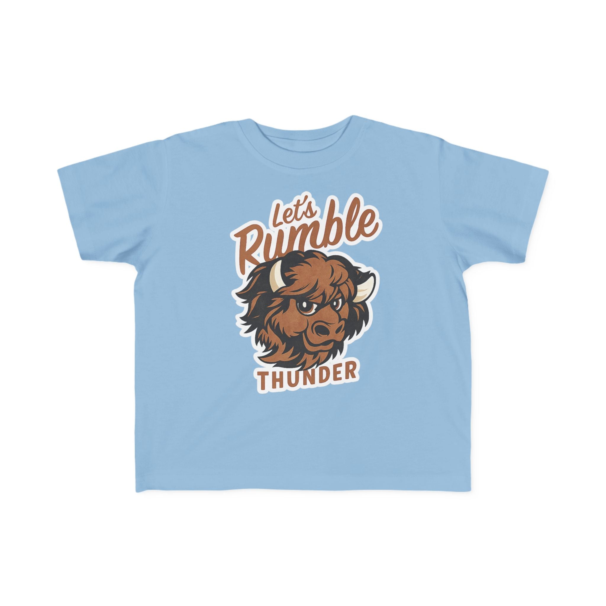 Toddler Tee — “Let’s Rumble Thunder” Buffalo Graphic Kids Shirt