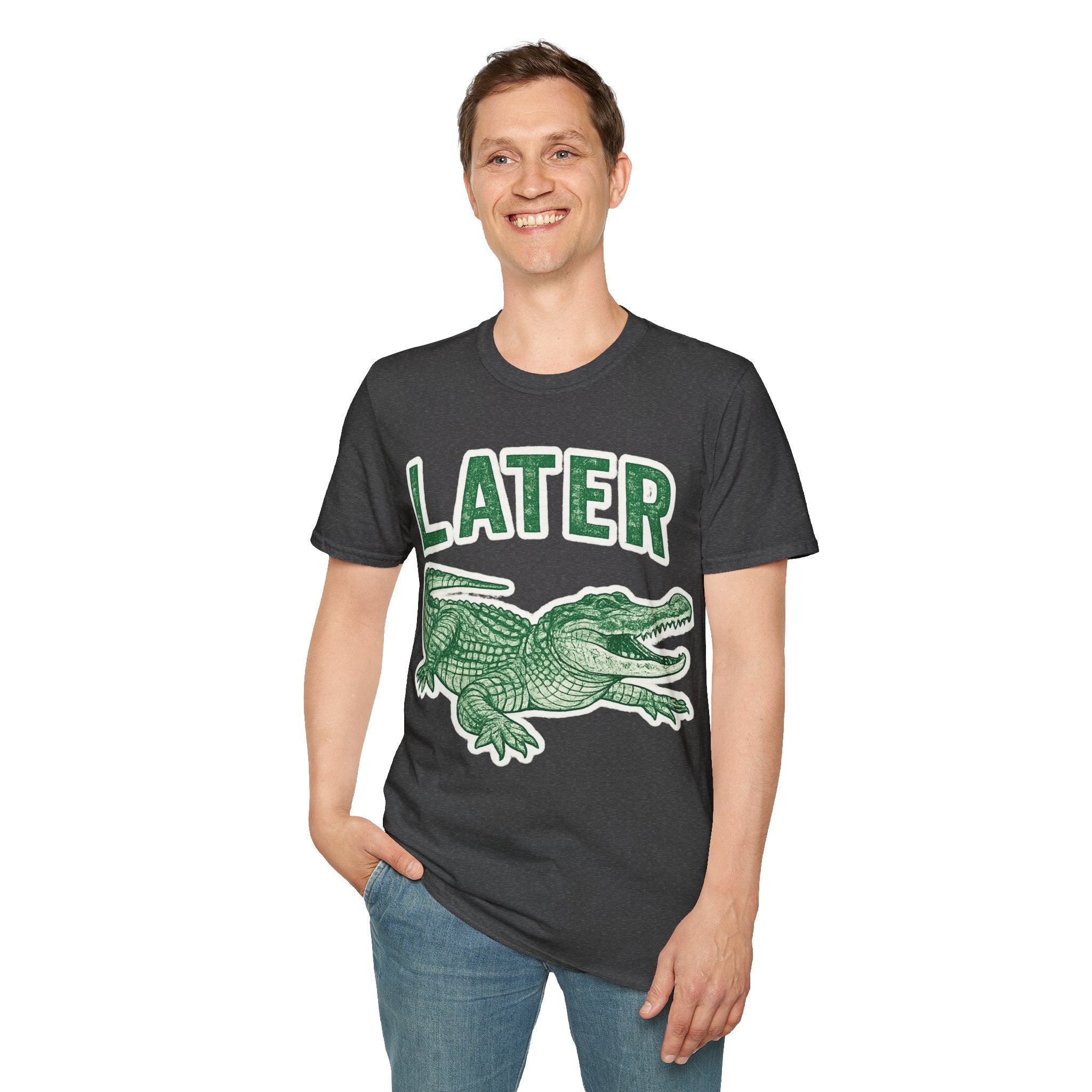 Later Alligator T-Shirt — Retro Green Gator Graphic Tee