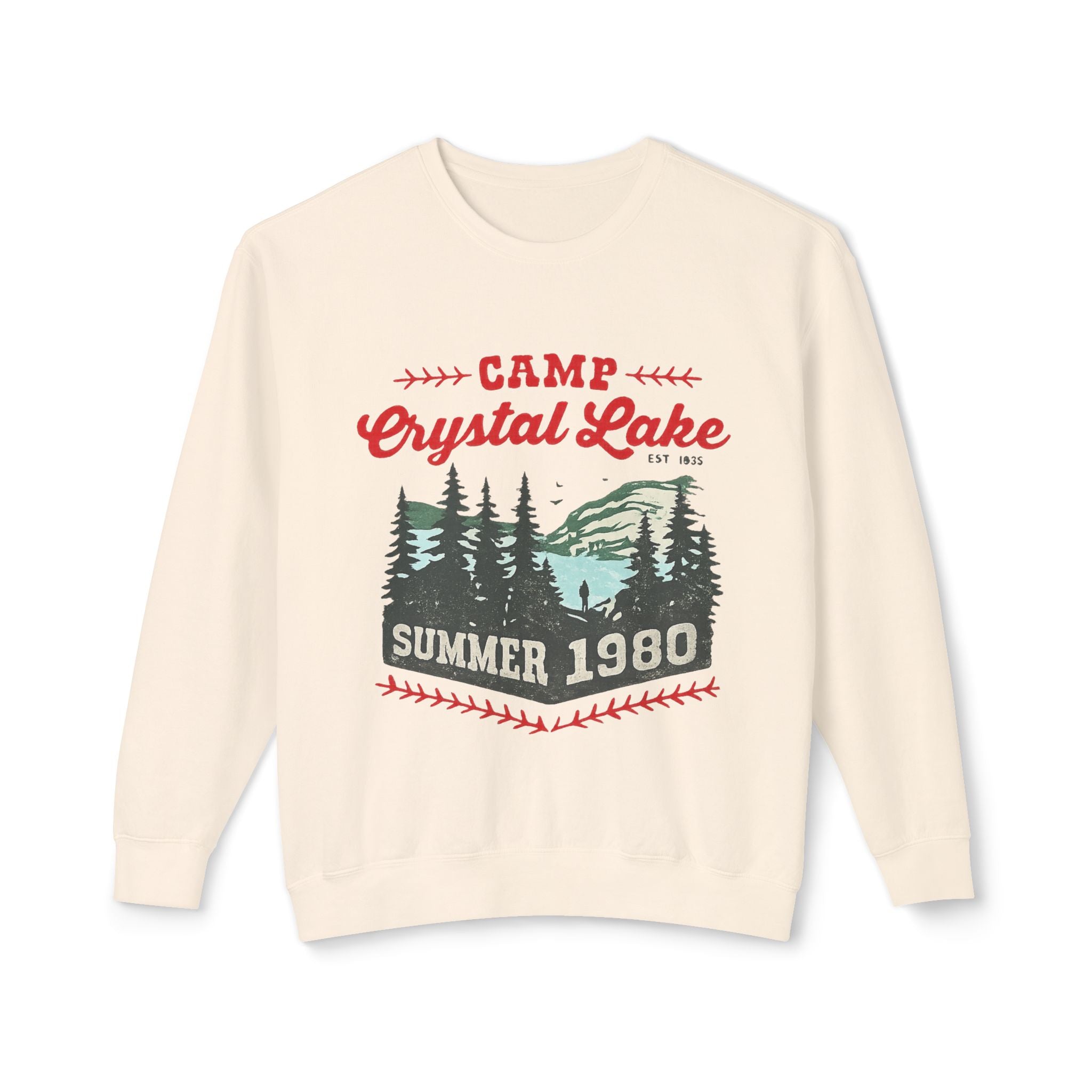 Camp Crystal Lake Sweatshirt — Vintage Summer 1980 Camping Crewneck