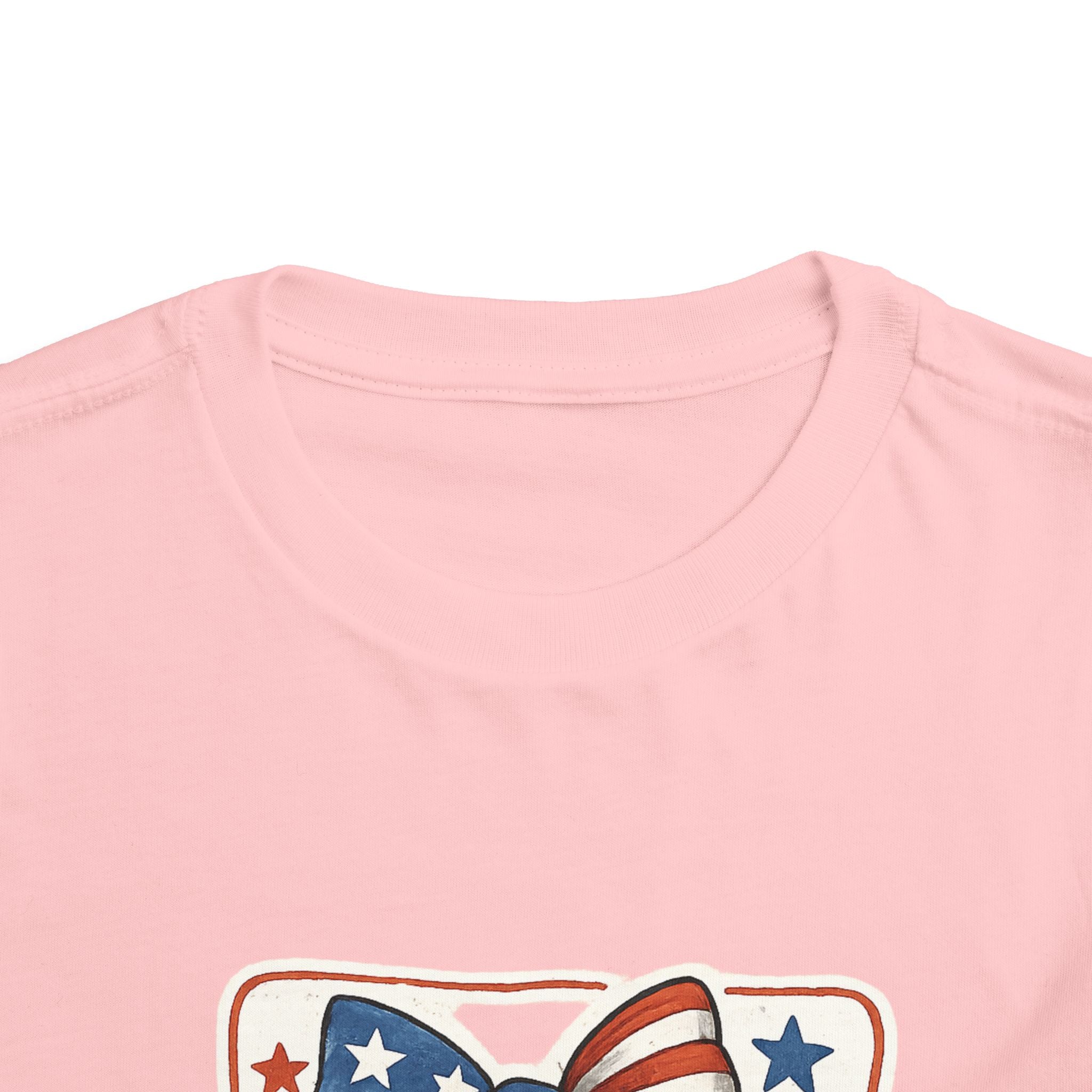 Patriotic Raccoon Toddler Tee — "Feral but Free" 4th of July Shirt