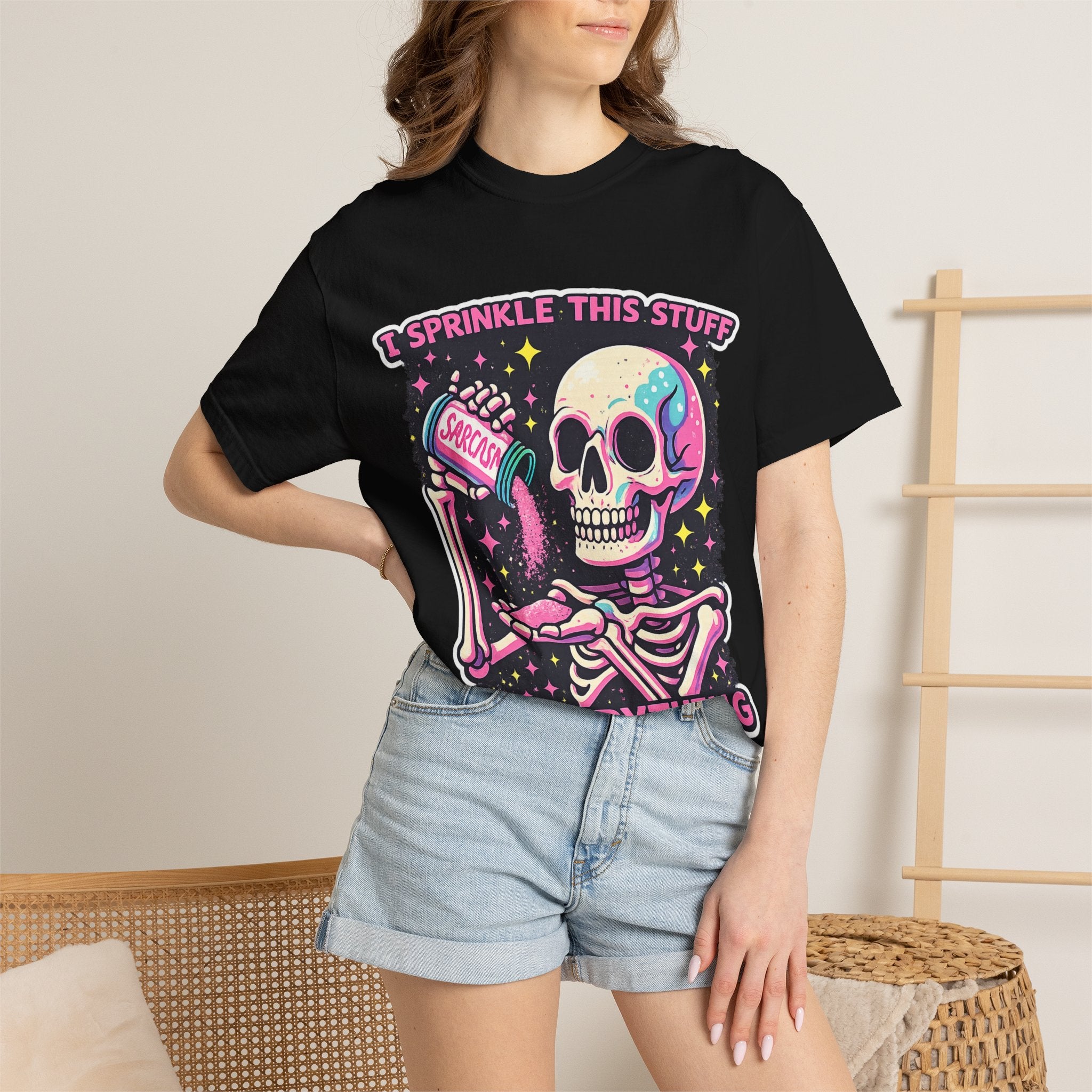 Sprinkle This Stuff On Everything T-Shirt — Cute Pastel Skeleton Graphic Tee