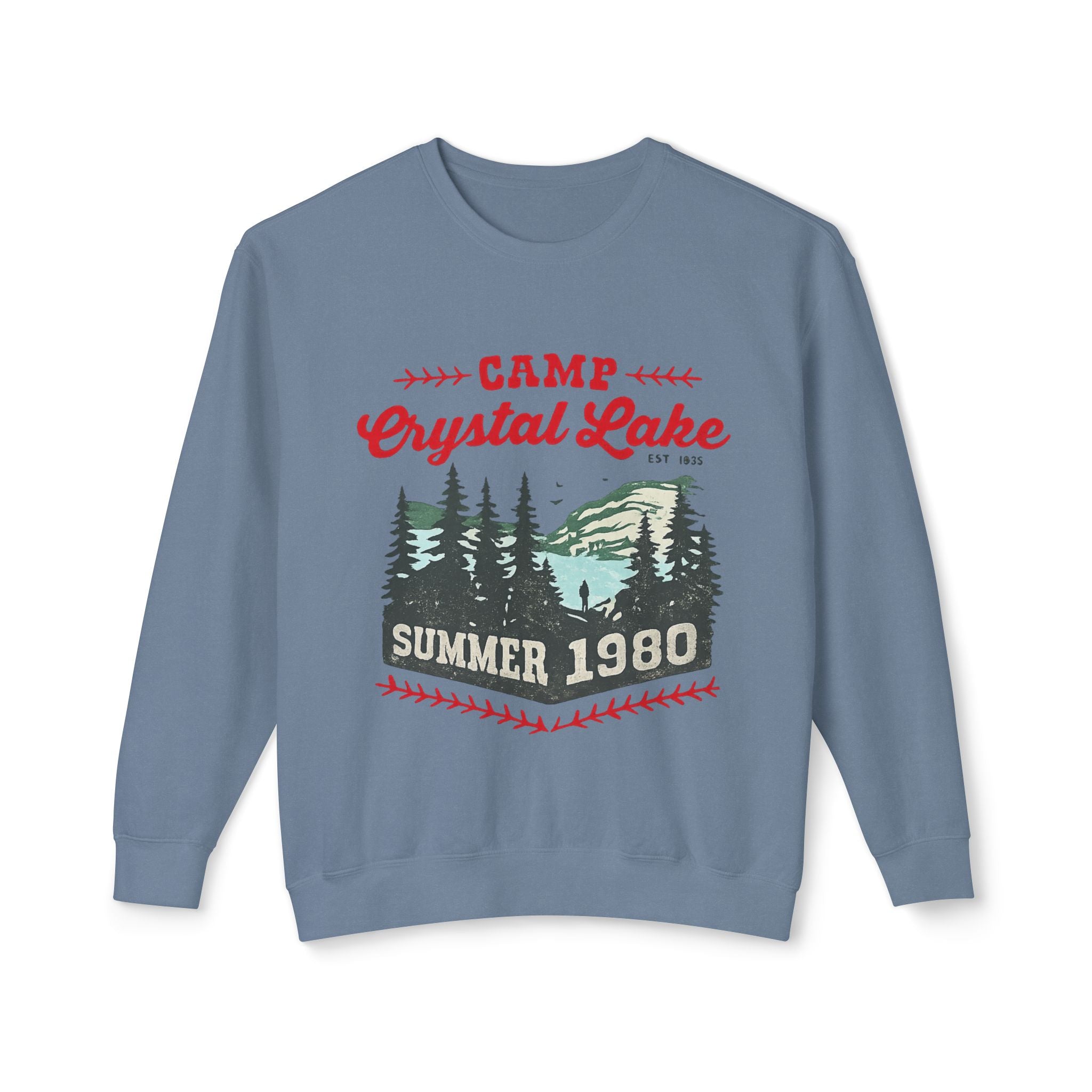 Camp Crystal Lake Sweatshirt — Vintage Summer 1980 Camping Crewneck
