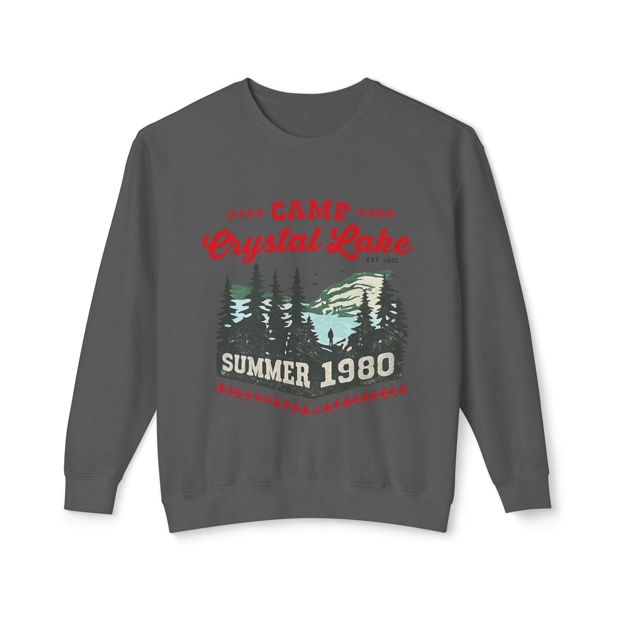 Camp Crystal Lake Sweatshirt — Vintage Summer 1980 Camping Crewneck