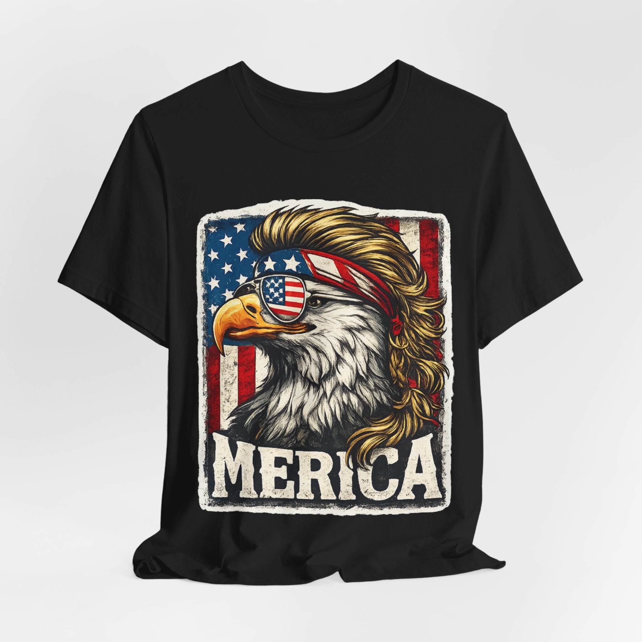 Eagle 'Merica Tee - Patriotic American Flag Bald Eagle T-Shirt
