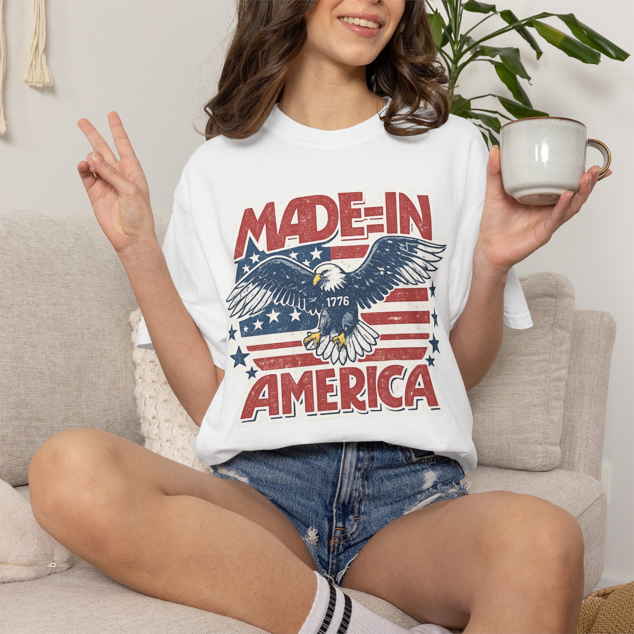 Made in America Eagle T-Shirt — Patriotic 4th of July Tee