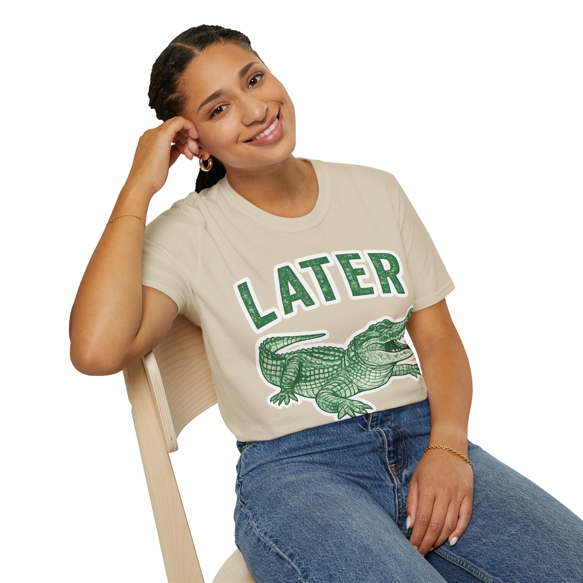 Later Alligator T-Shirt — Retro Green Gator Graphic Tee