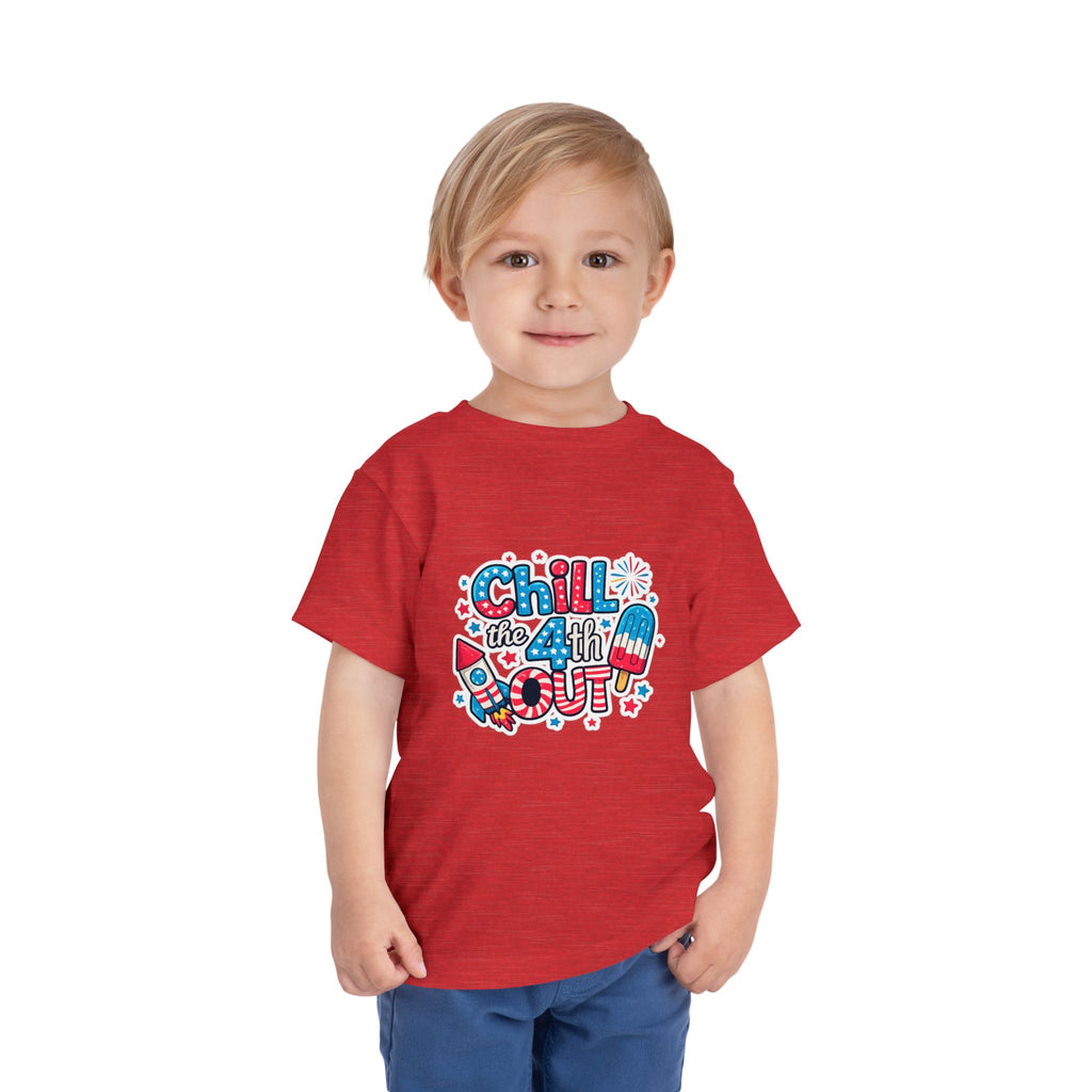 Chill the 4th Out Toddler Tee — Patriotic 4th of July Kids Shirt