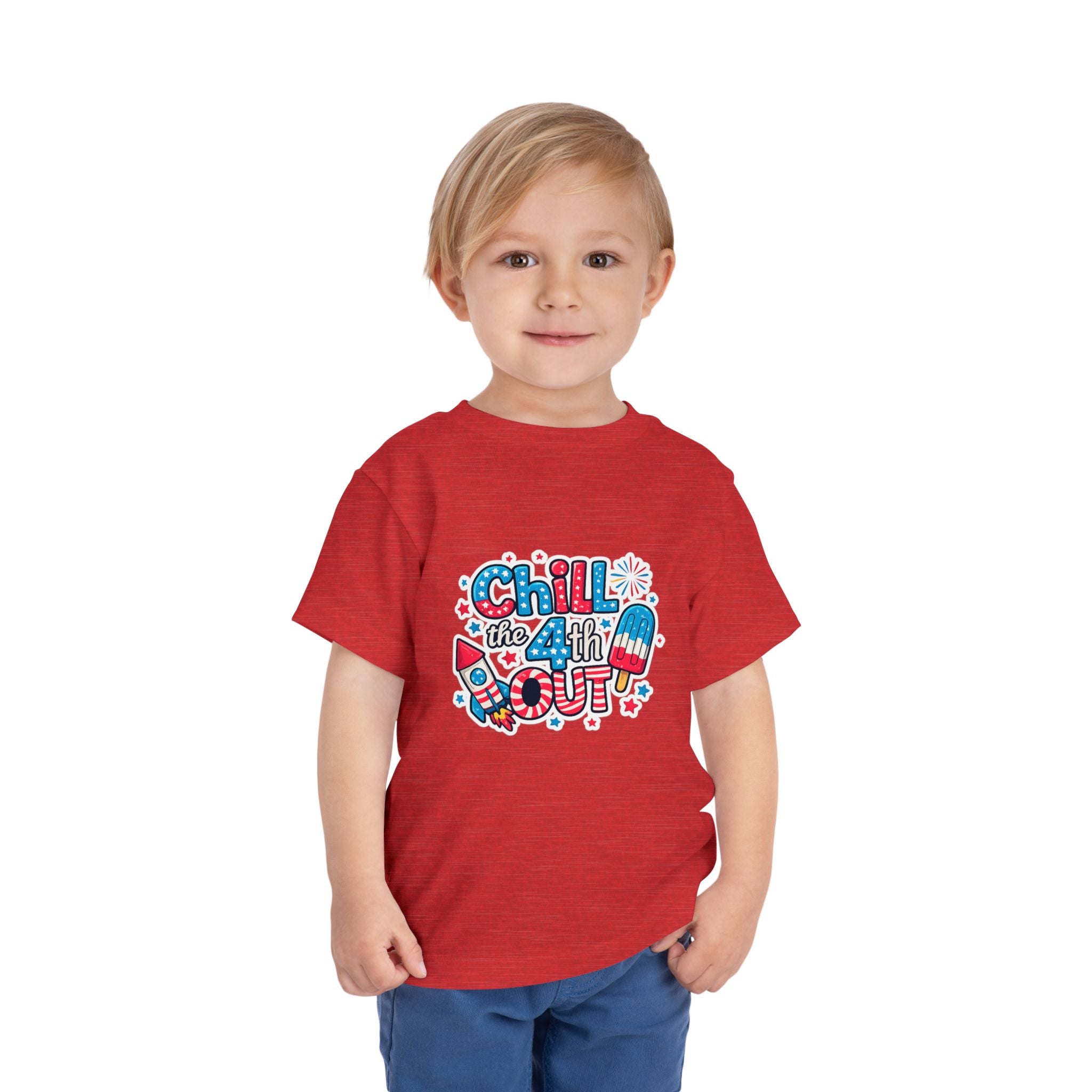 Chill the 4th Out Toddler Tee — Patriotic 4th of July Kids Shirt