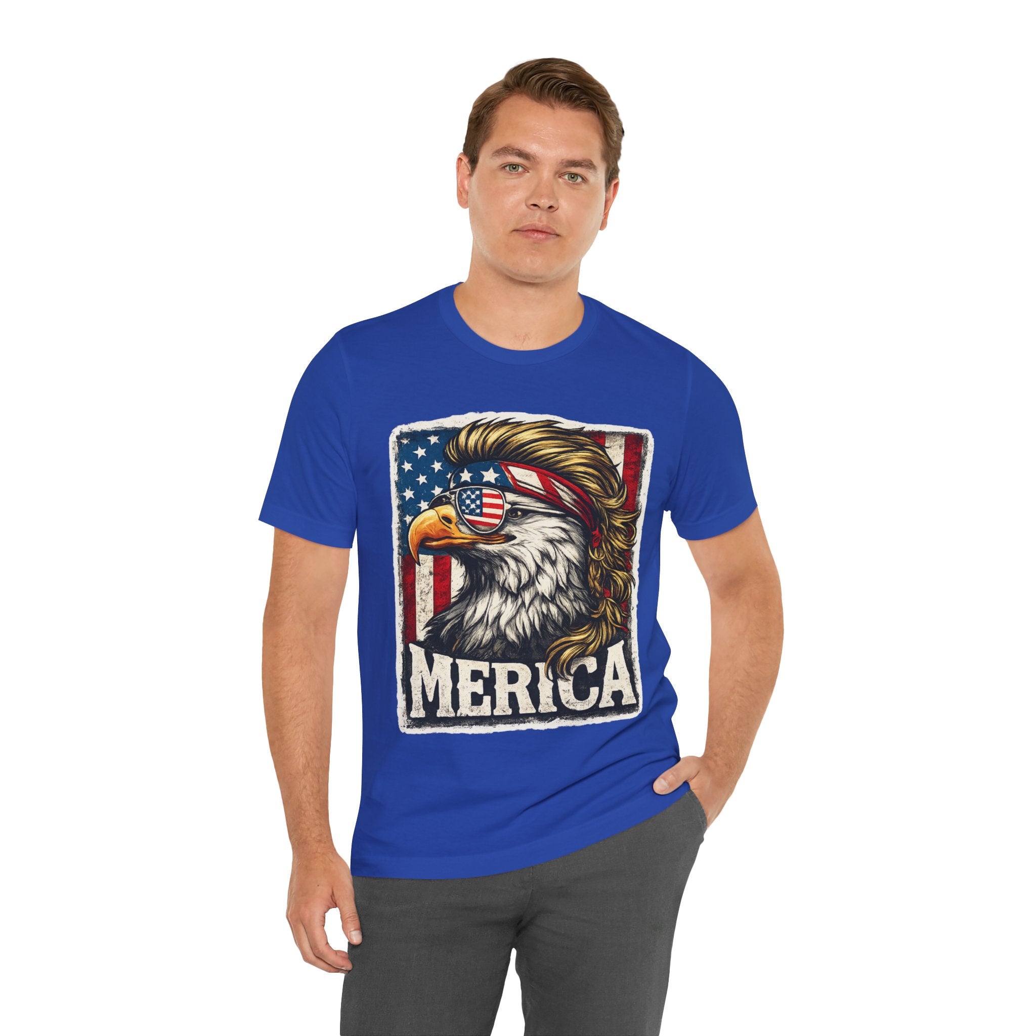 Eagle 'Merica Tee - Patriotic American Flag Bald Eagle T-Shirt