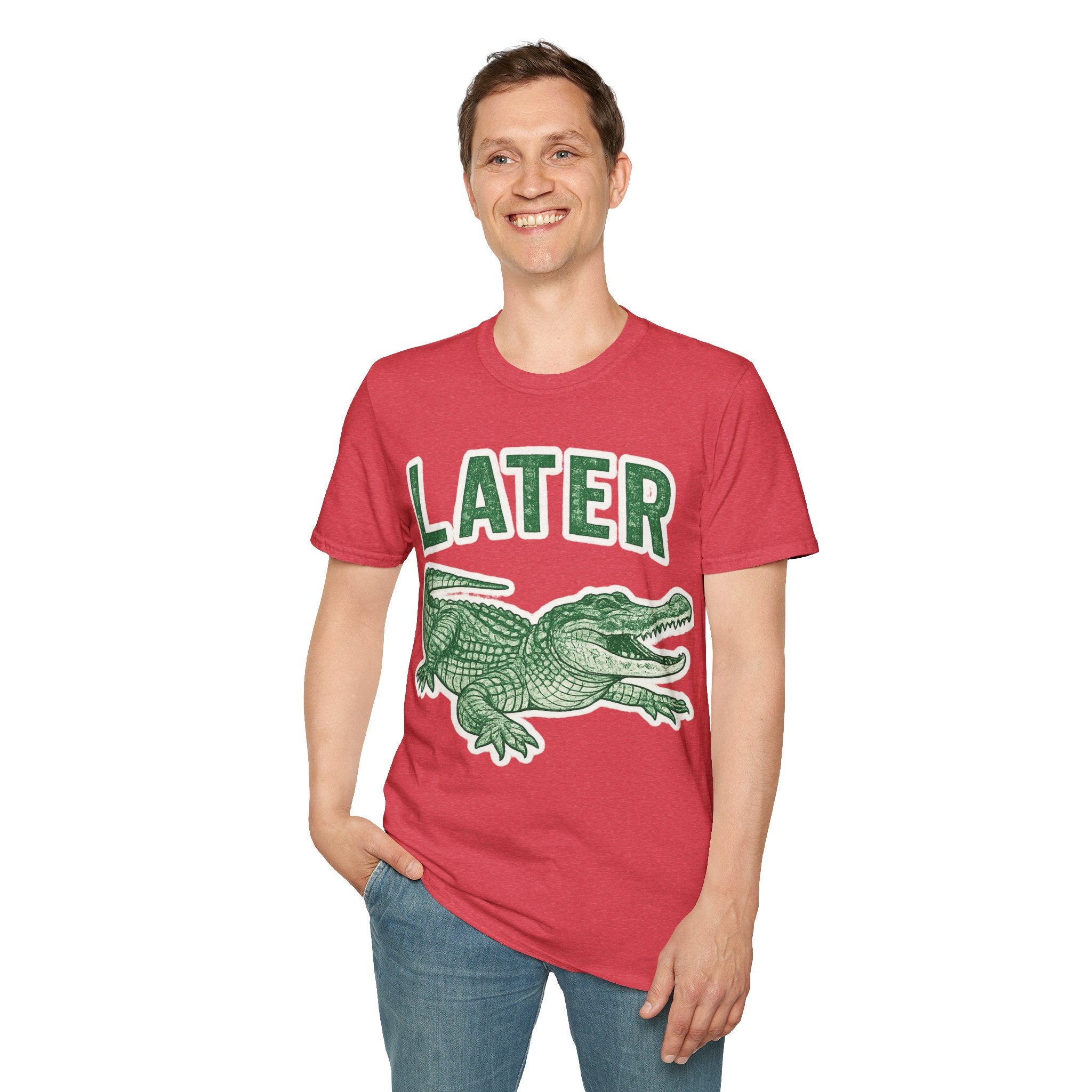 Later Alligator T-Shirt — Retro Green Gator Graphic Tee