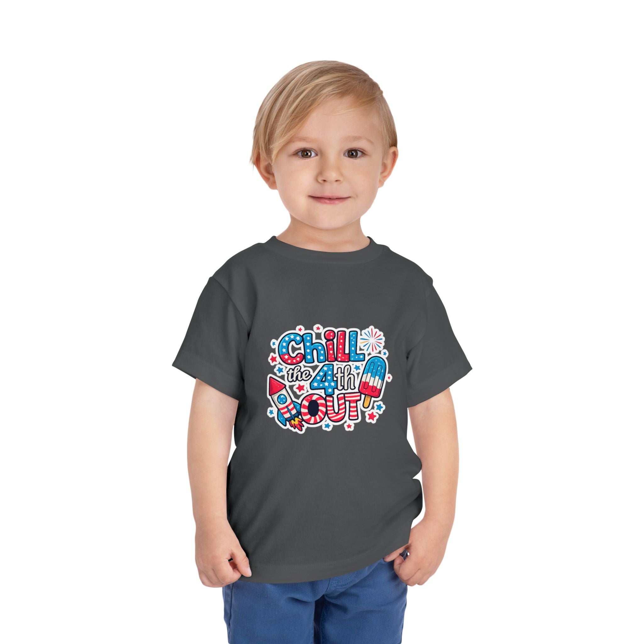Chill the 4th Out Toddler Tee — Patriotic 4th of July Kids Shirt