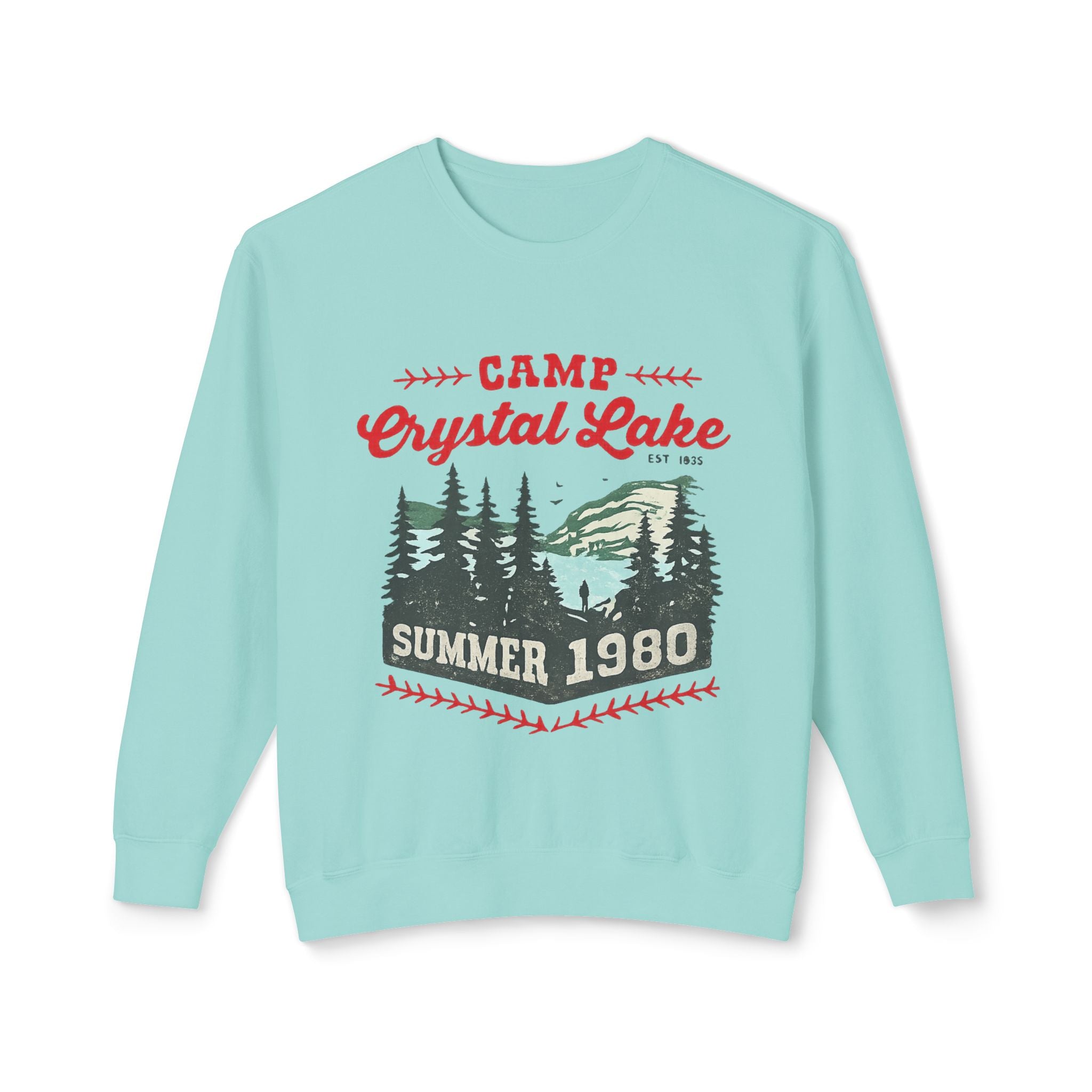 Camp Crystal Lake Sweatshirt — Vintage Summer 1980 Camping Crewneck