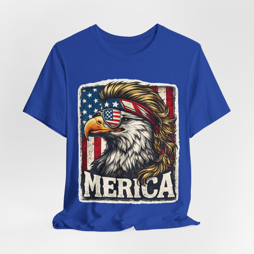 Eagle 'Merica Tee - Patriotic American Flag Bald Eagle T-Shirt
