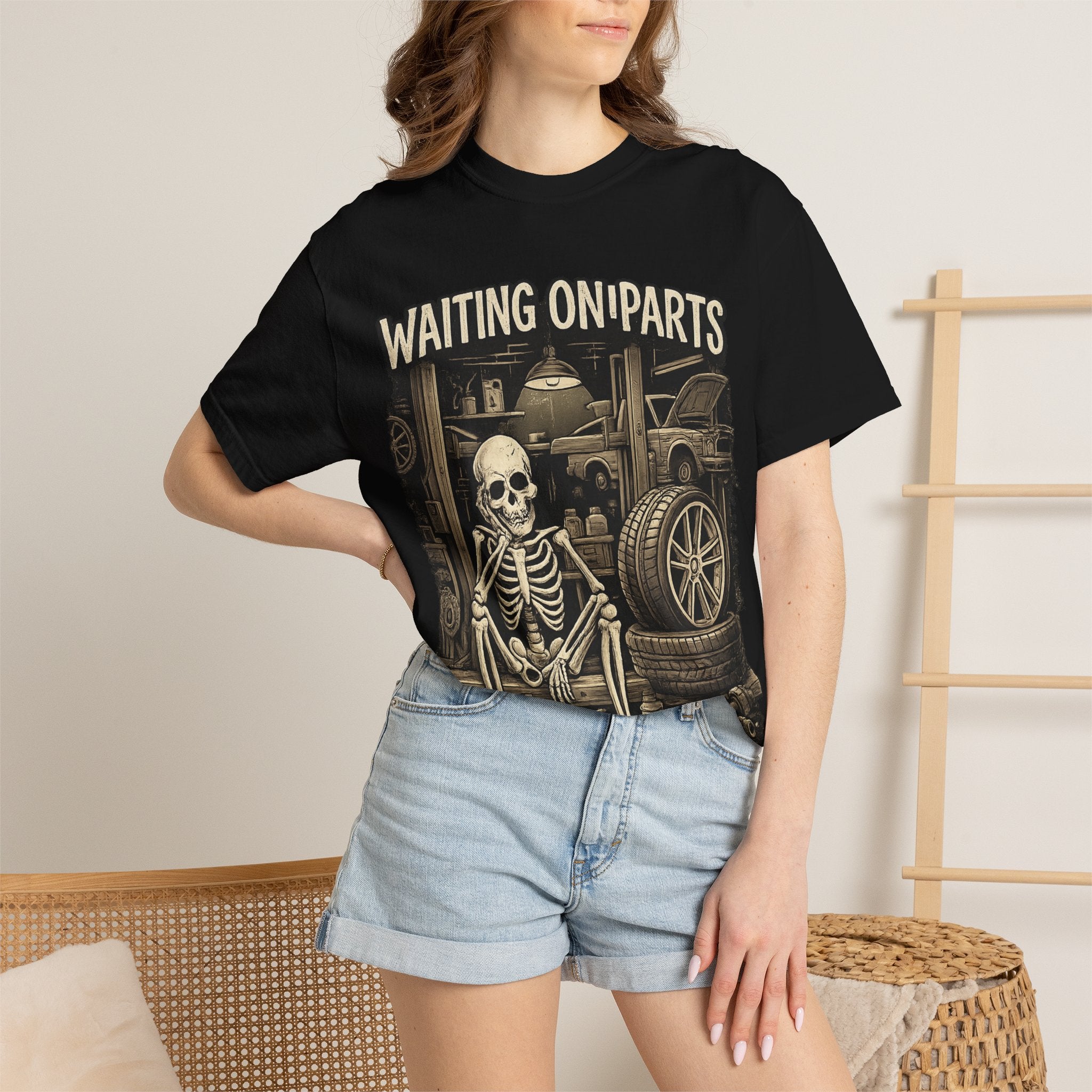 Waiting On Parts Skeleton T-Shirt