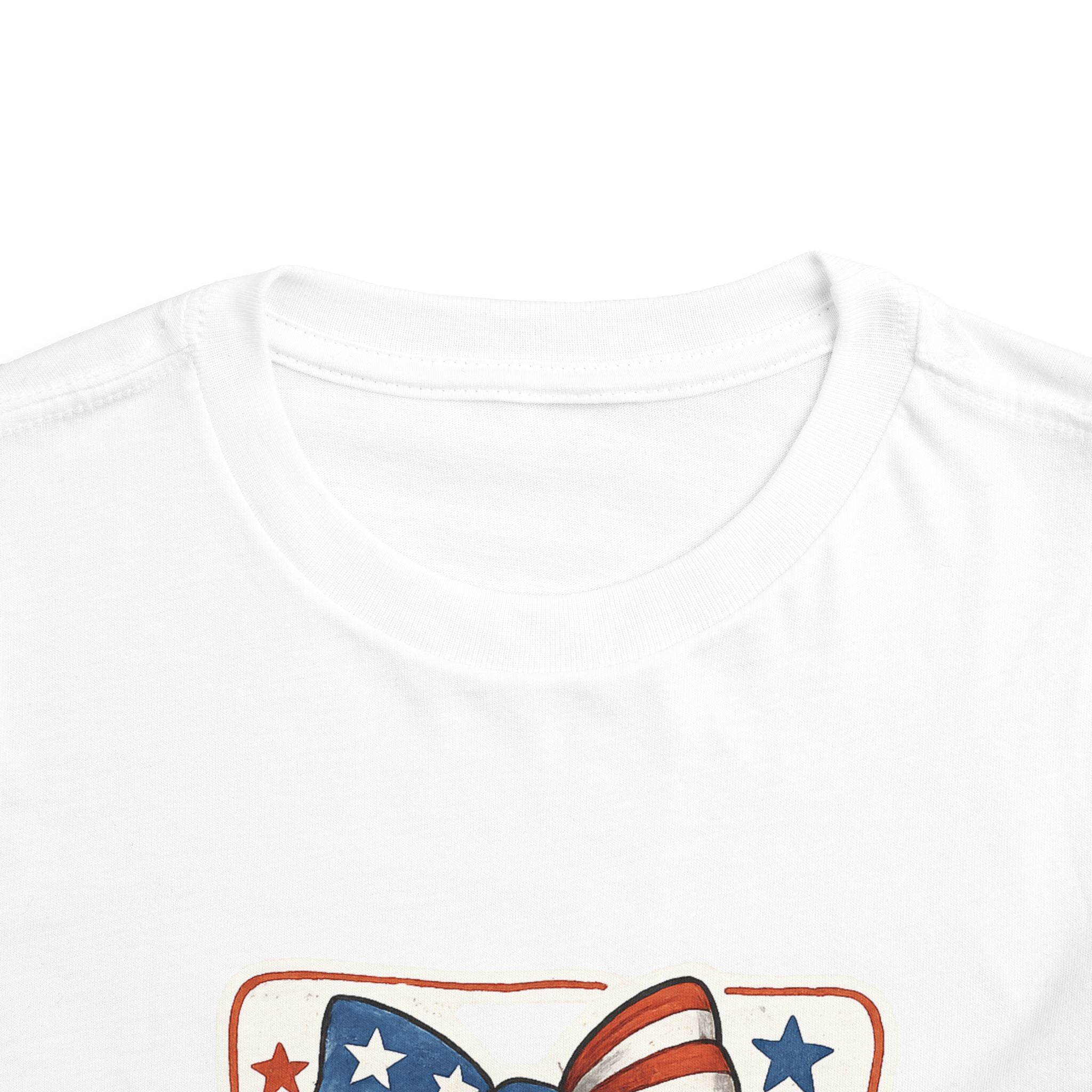 Patriotic Raccoon Toddler Tee — "Feral but Free" 4th of July Shirt