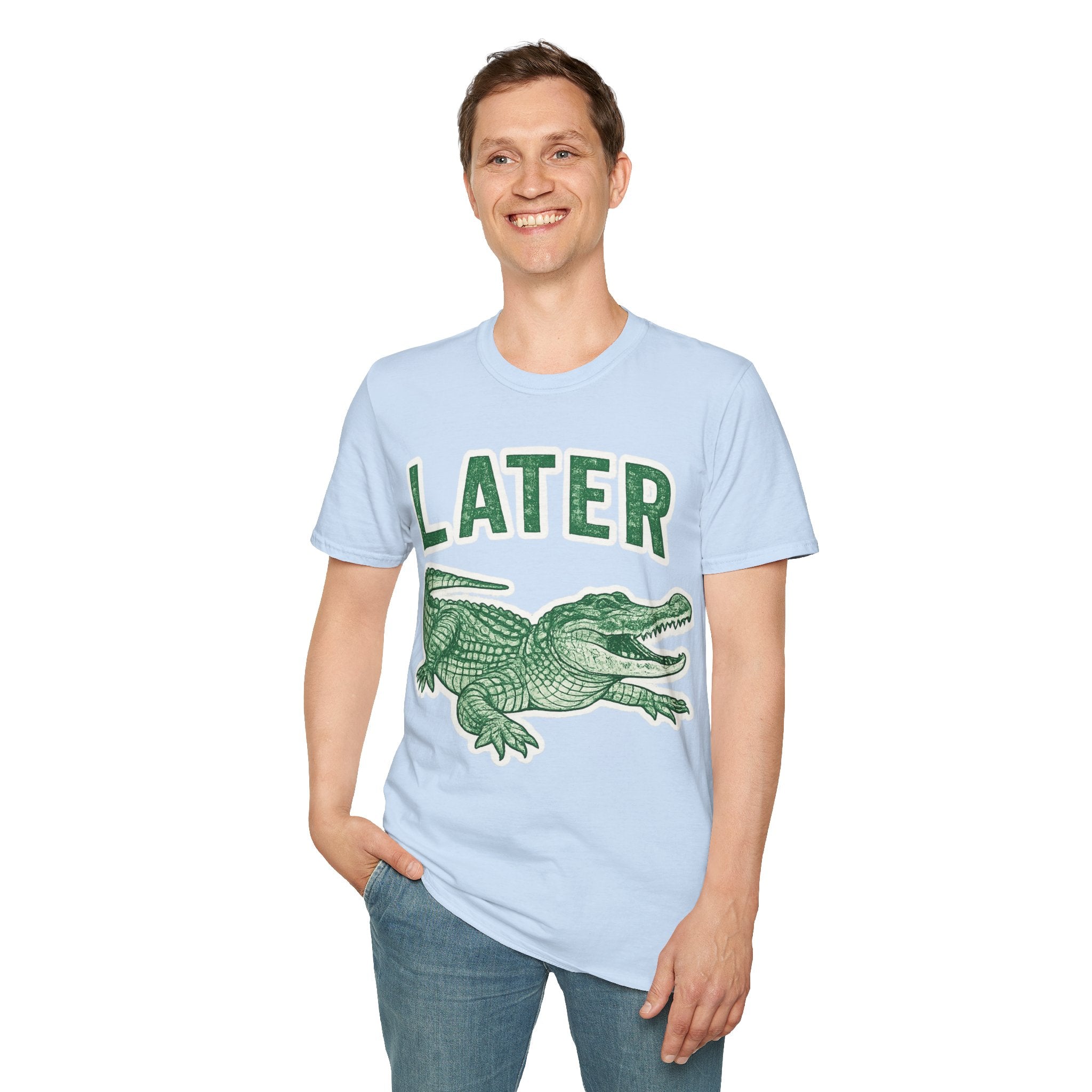 Later Alligator T-Shirt — Retro Green Gator Graphic Tee