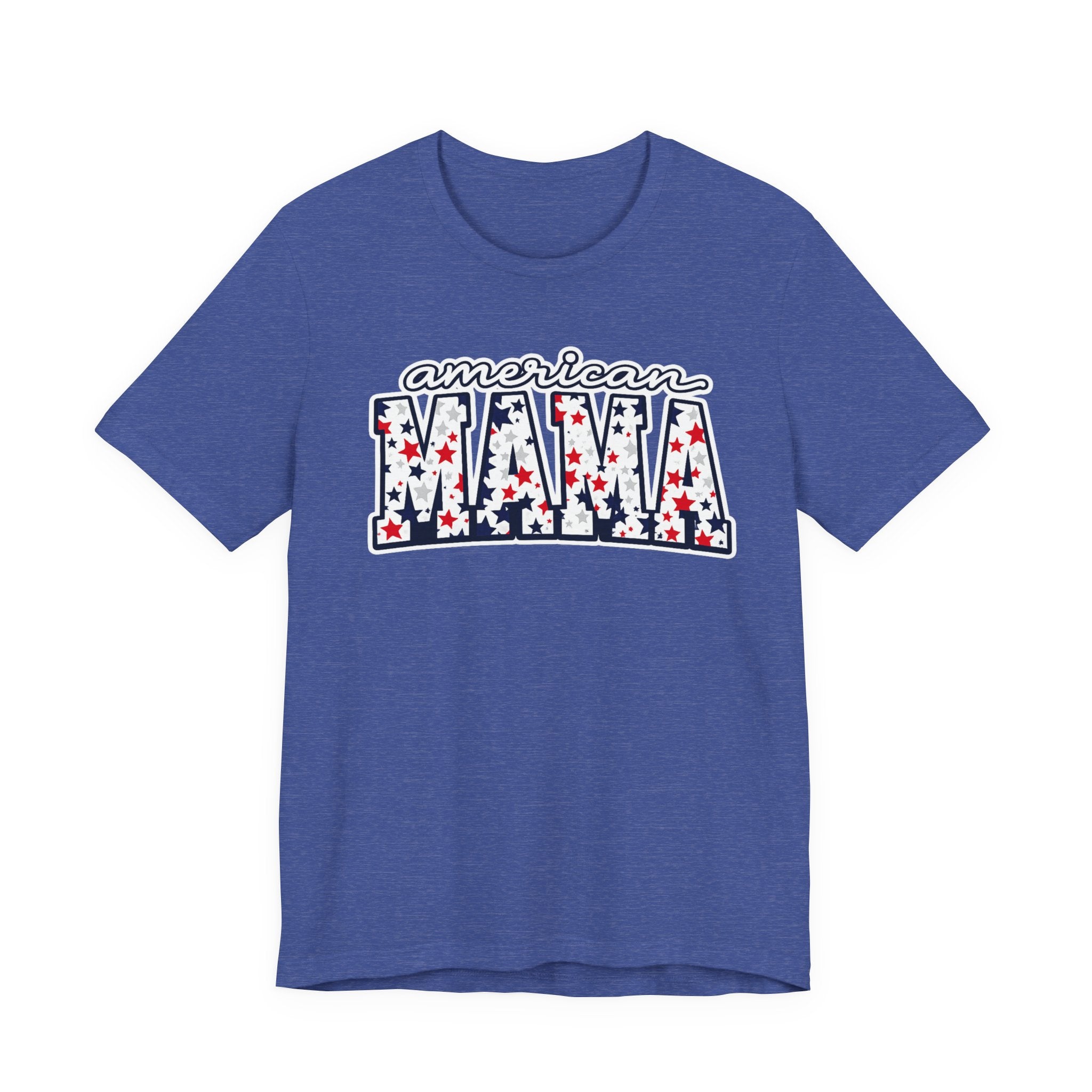 American Mama T-Shirt — Patriotic Stars & Stripes Mom Tee