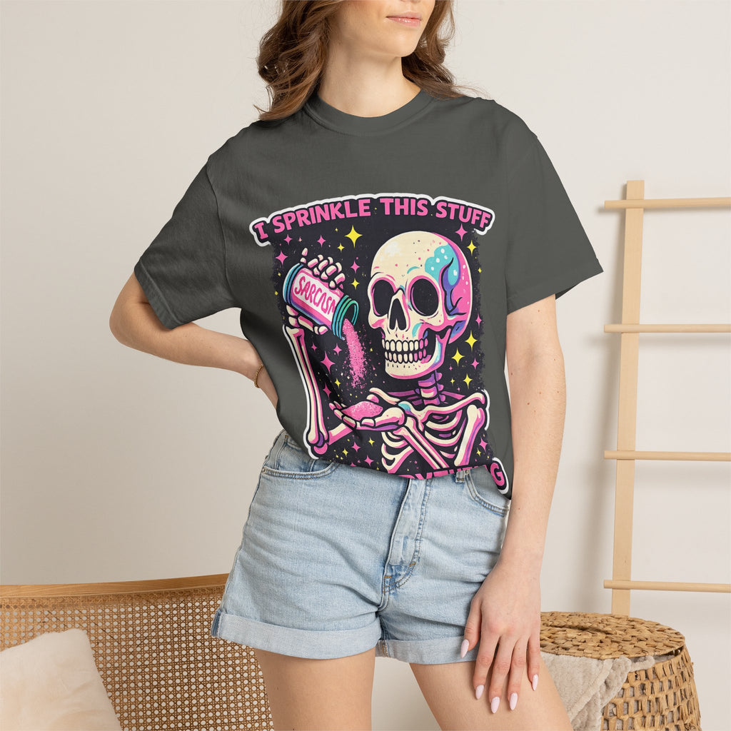 Sprinkle This Stuff On Everything T-Shirt — Cute Pastel Skeleton Graphic Tee
