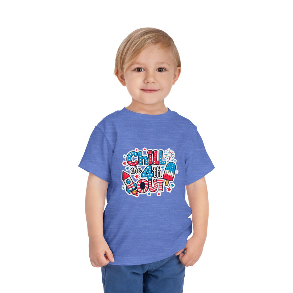 Chill the 4th Out Toddler Tee — Patriotic 4th of July Kids Shirt