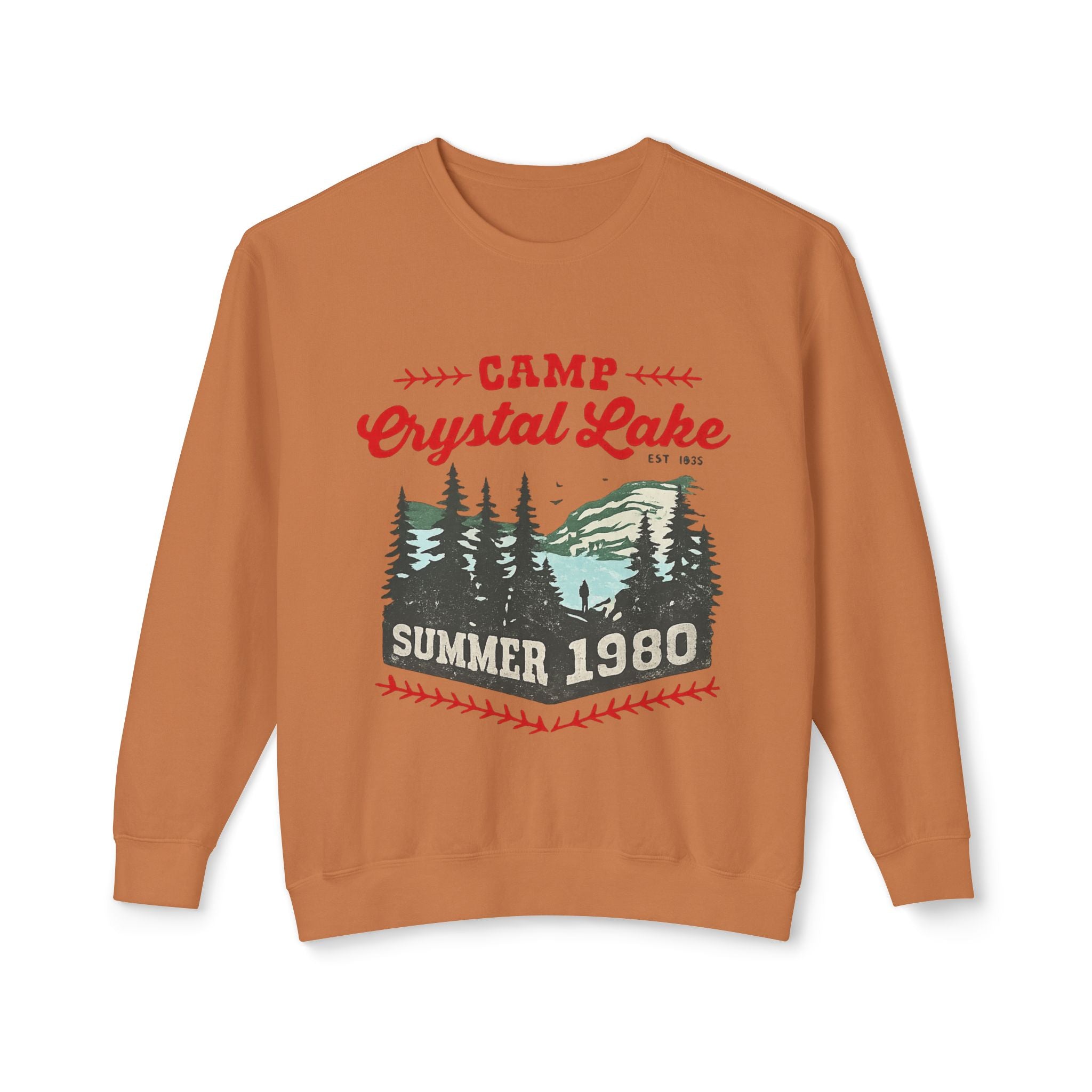Camp Crystal Lake Sweatshirt — Vintage Summer 1980 Camping Crewneck