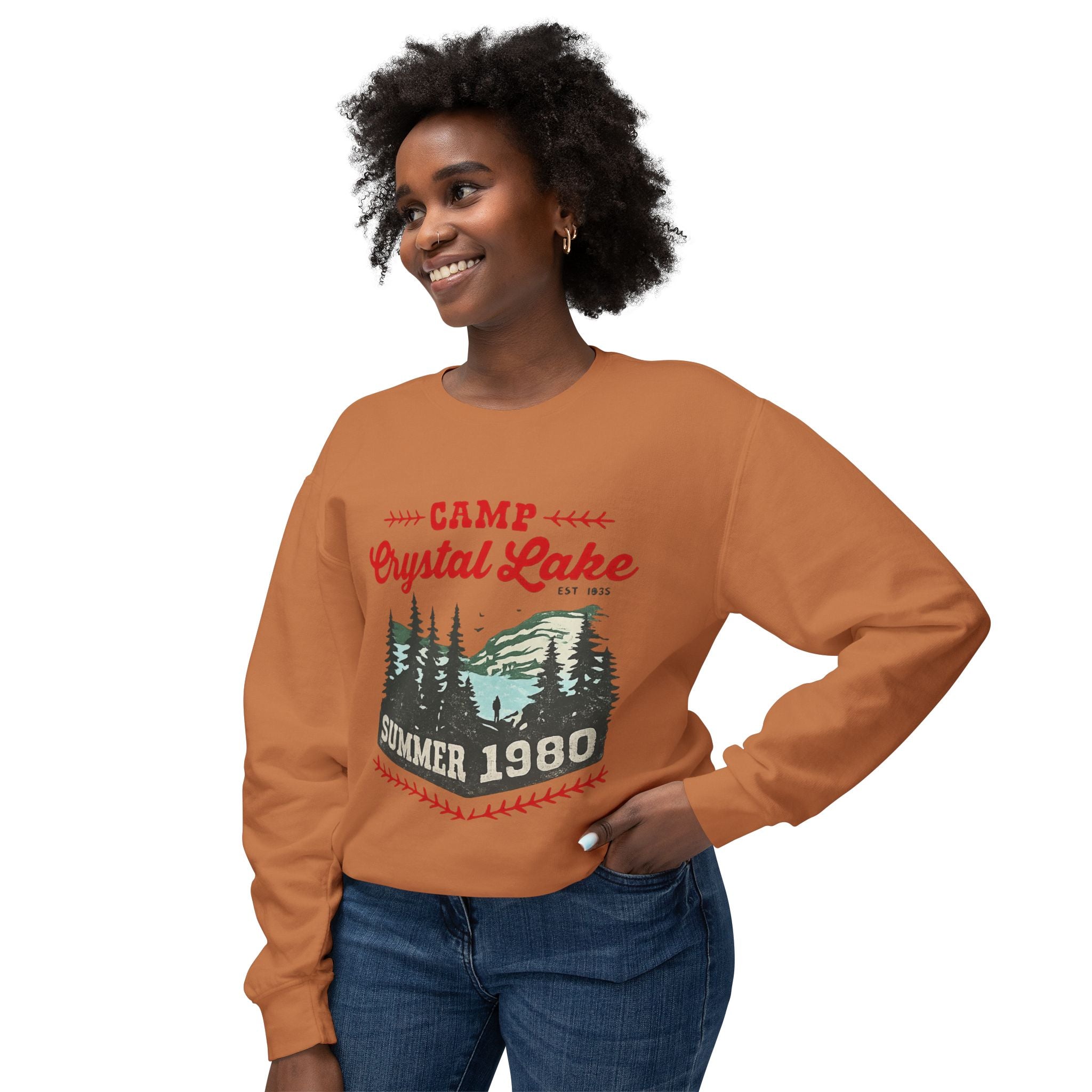 Camp Crystal Lake Sweatshirt — Vintage Summer 1980 Camping Crewneck