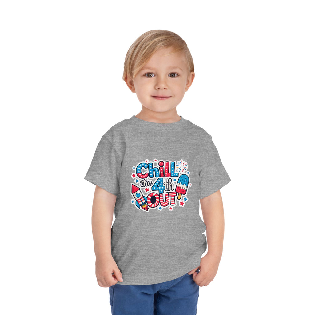 Chill the 4th Out Toddler Tee — Patriotic 4th of July Kids Shirt