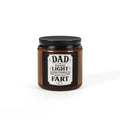 Dad 'Please Light This Candle When You Fart' Soy Candle — Amber Jar, Funny Gag Gift
