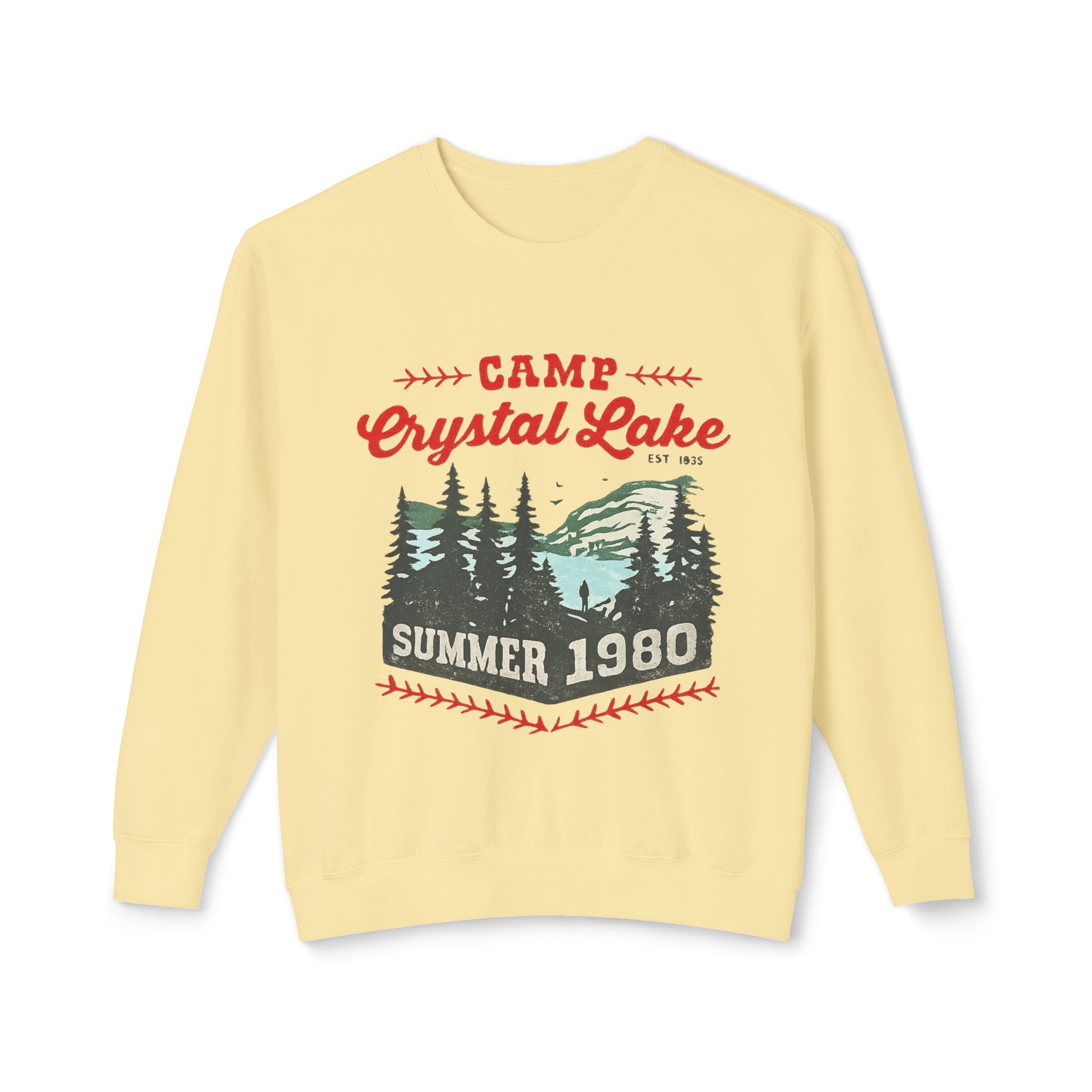 Camp Crystal Lake Sweatshirt — Vintage Summer 1980 Camping Crewneck