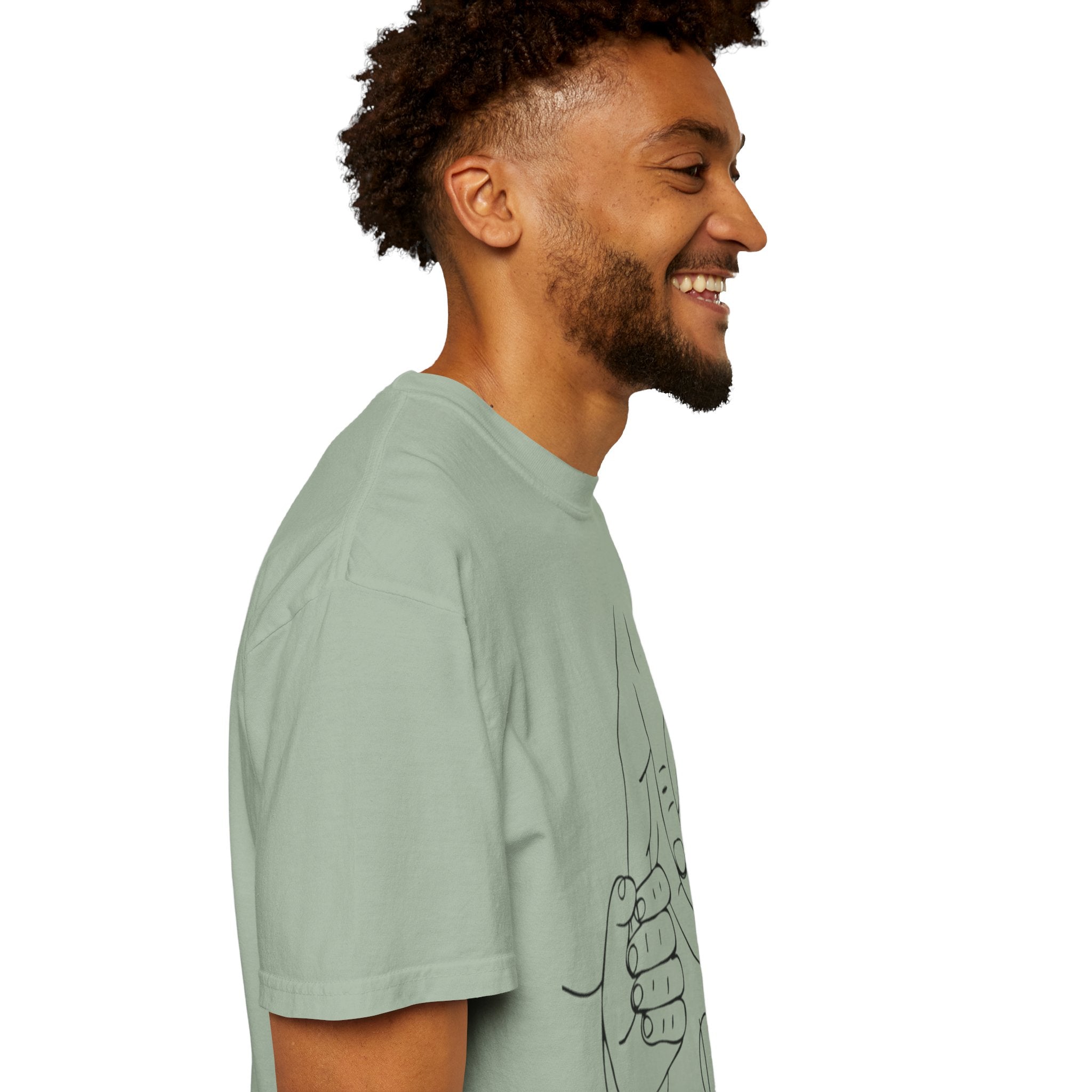 Dad Holding Baby Hand T-Shirt — Minimal Line Art Fatherhood Tee