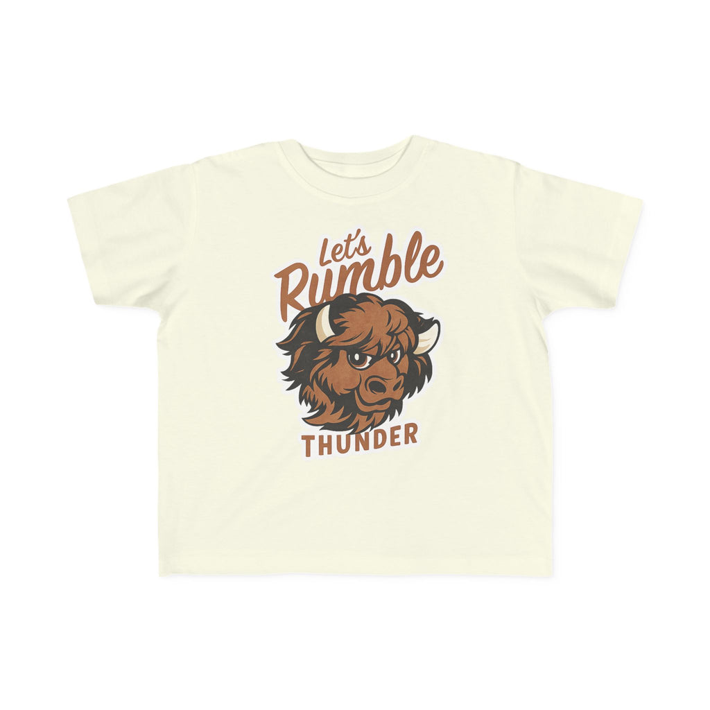 Toddler Tee — “Let’s Rumble Thunder” Buffalo Graphic Kids Shirt