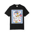 Patriotic Duck T-Shirt — American Flag Goose with Sunglasses American Fourth of July Tee