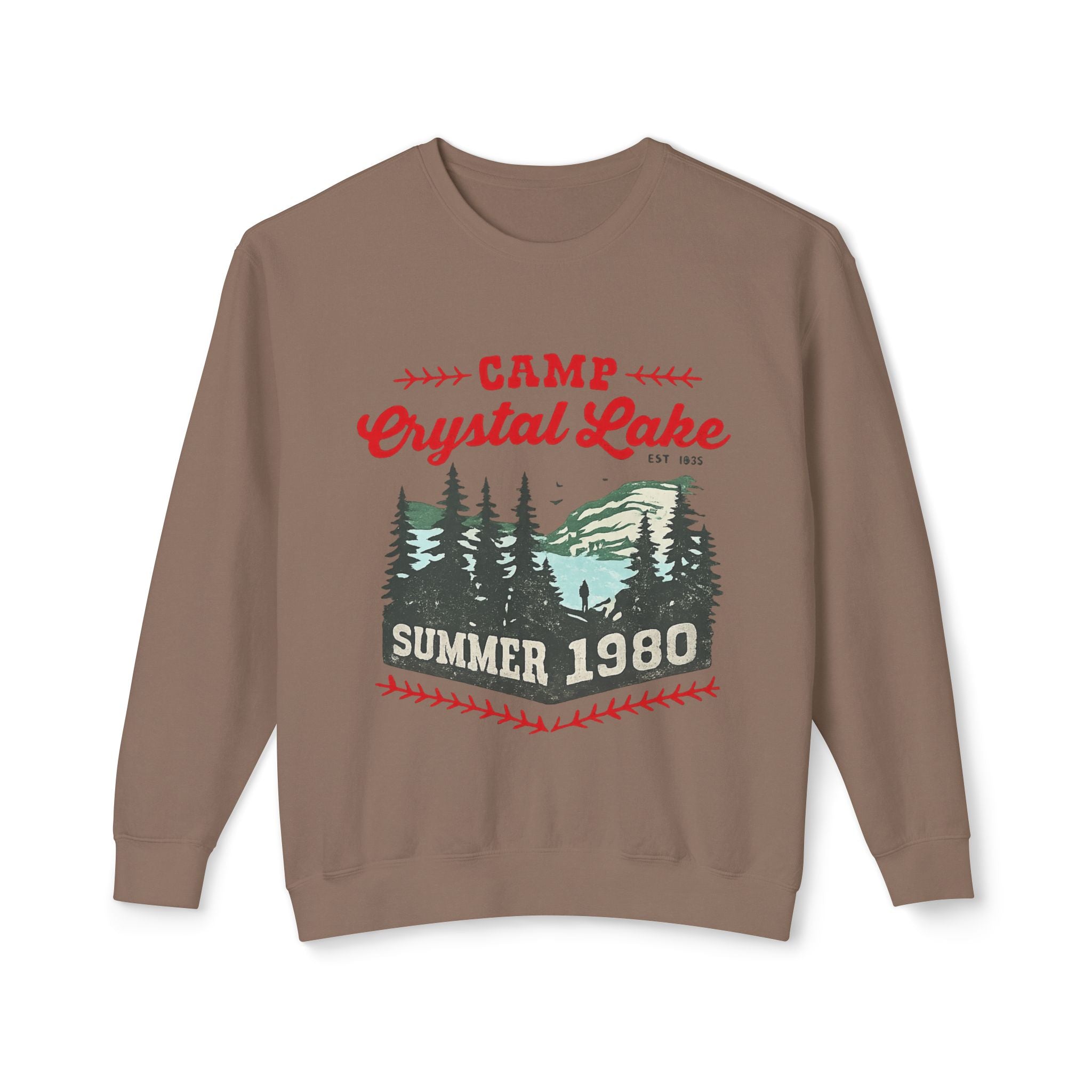 Camp Crystal Lake Sweatshirt — Vintage Summer 1980 Camping Crewneck