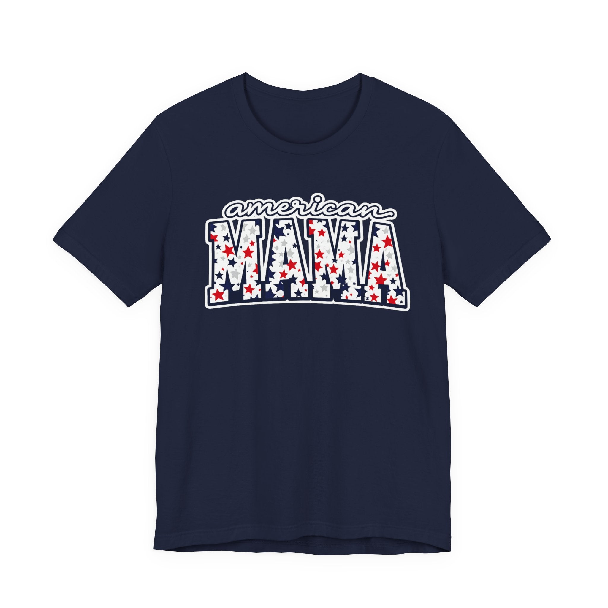 American Mama T-Shirt — Patriotic Stars & Stripes Mom Tee