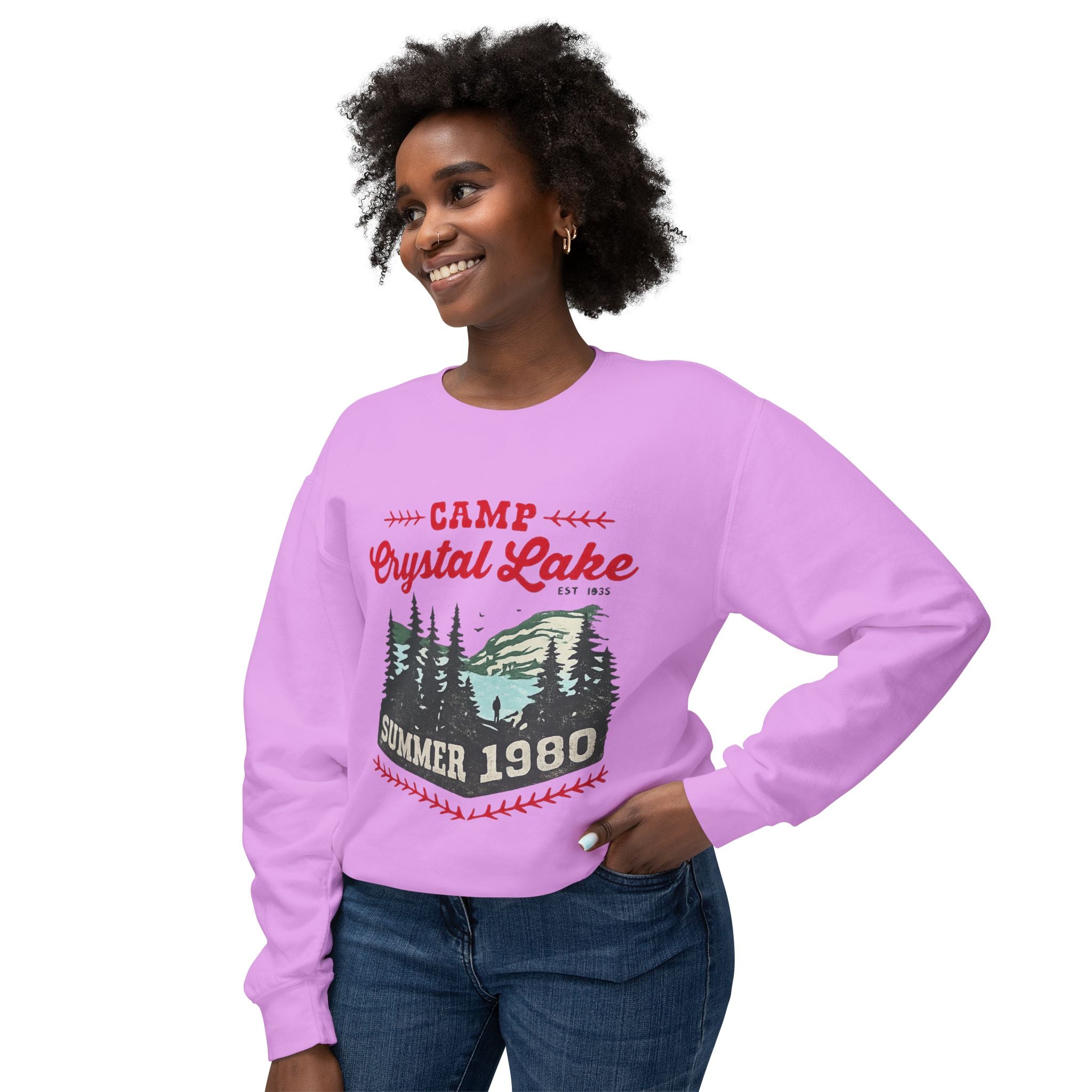 Camp Crystal Lake Sweatshirt — Vintage Summer 1980 Camping Crewneck