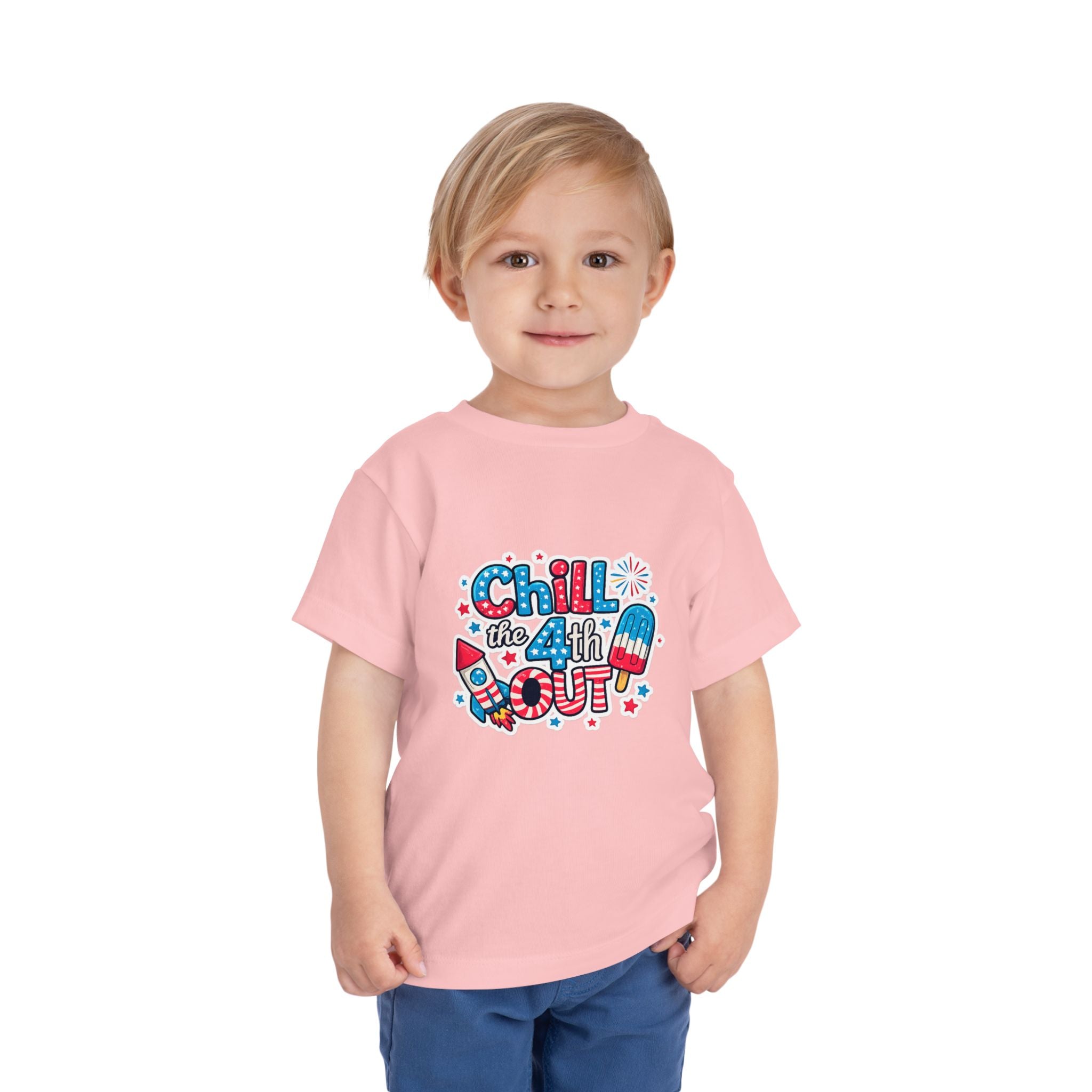 Chill the 4th Out Toddler Tee — Patriotic 4th of July Kids Shirt