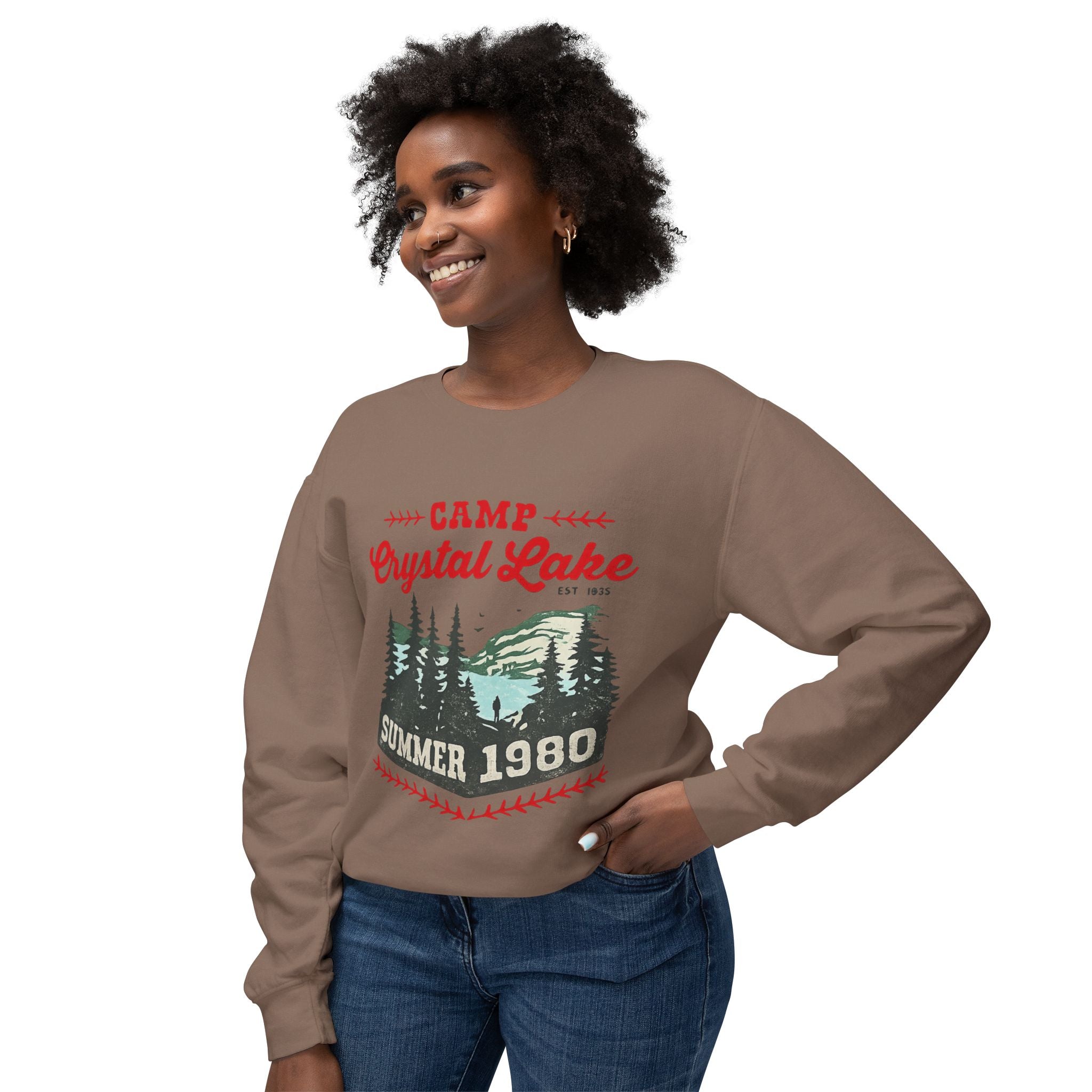 Camp Crystal Lake Sweatshirt — Vintage Summer 1980 Camping Crewneck