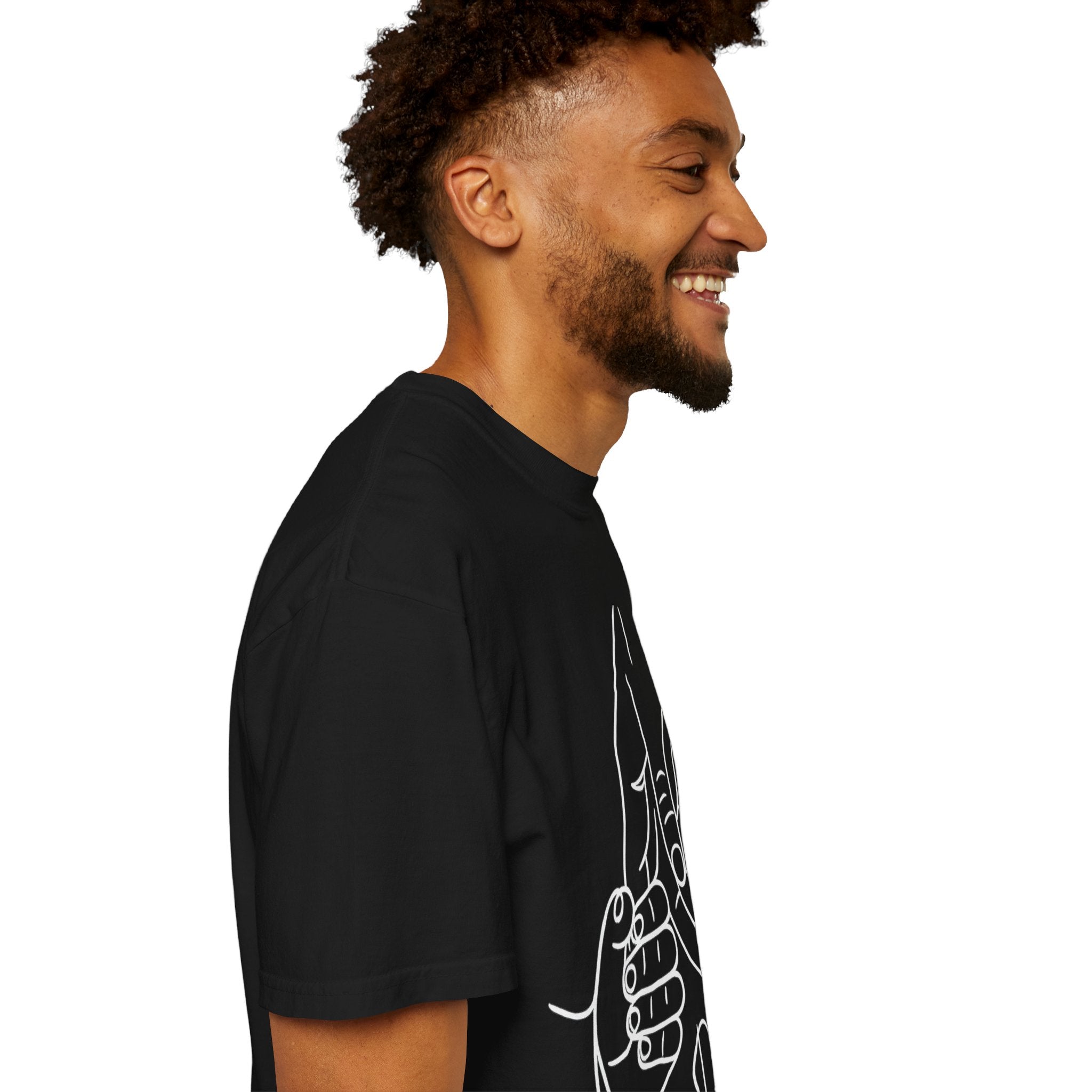 Dad Holding Baby Hand T-Shirt — Minimal Line Art Fatherhood Tee