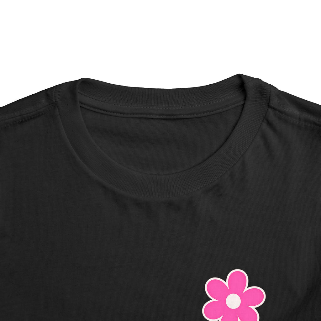 Toddler Tee — "Just a Girl Who Loves Her Daddy" Pink Flower Tee