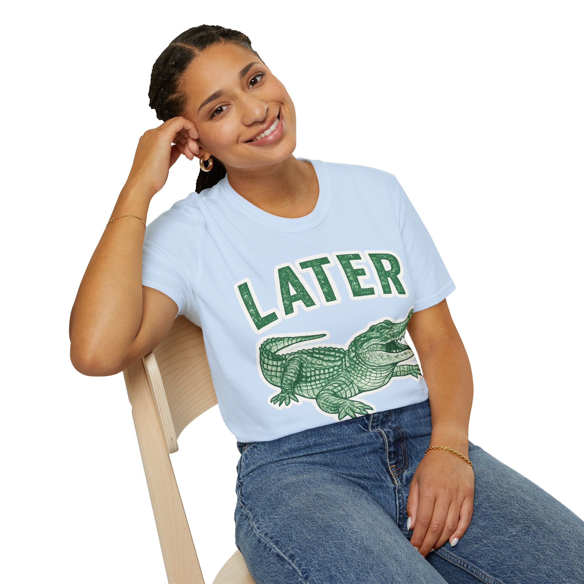Later Alligator T-Shirt — Retro Green Gator Graphic Tee