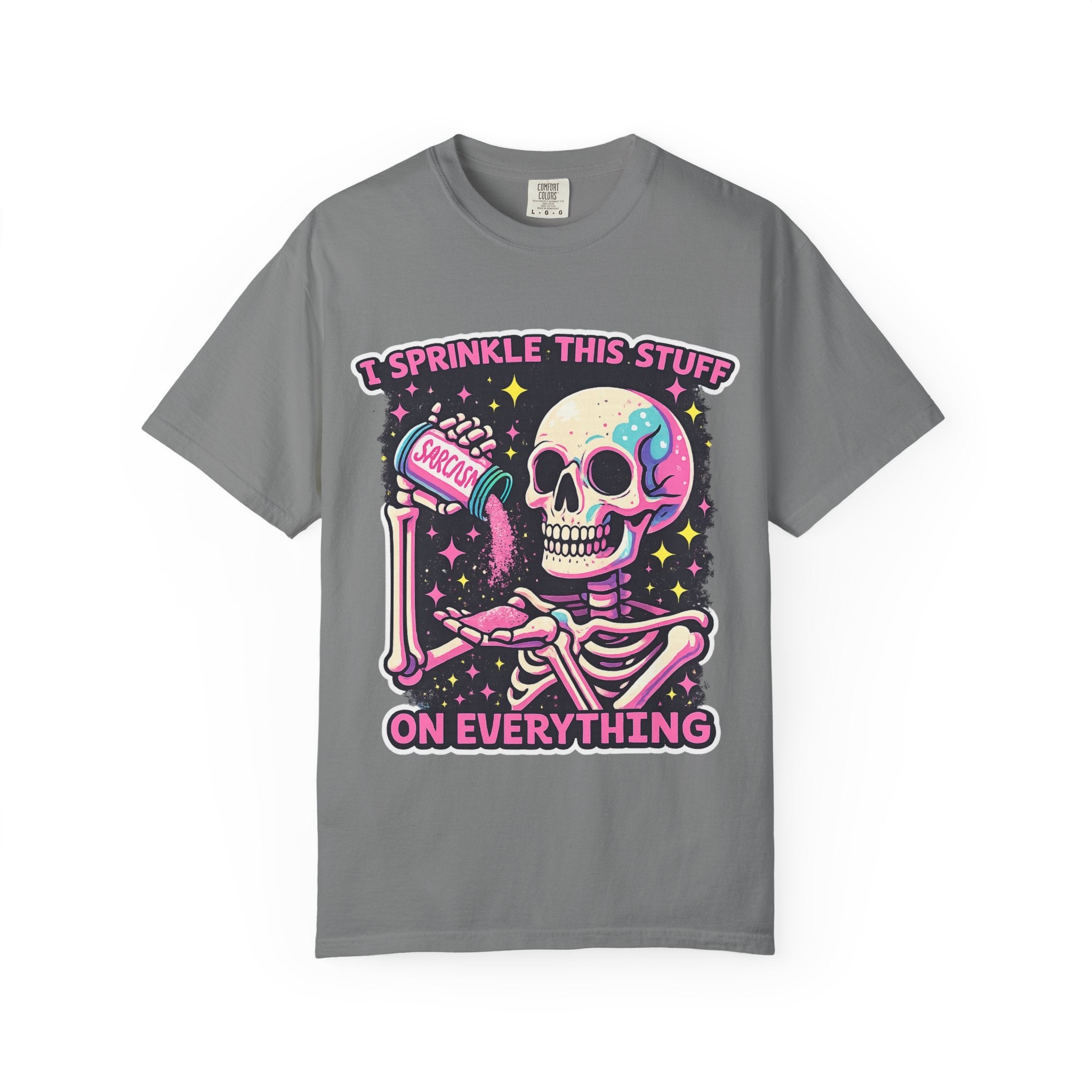 Sprinkle This Stuff On Everything T-Shirt — Cute Pastel Skeleton Graphic Tee