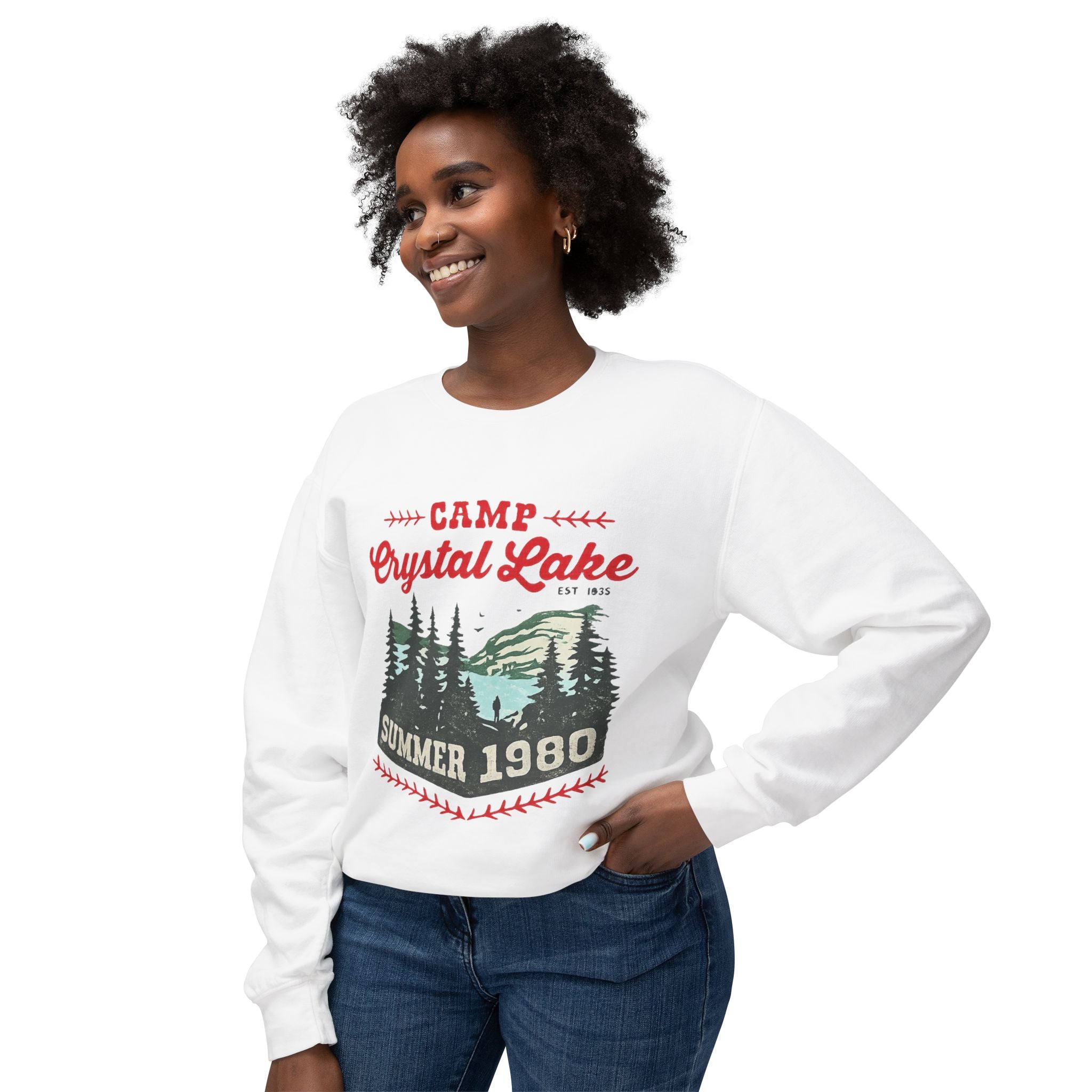 Camp Crystal Lake Sweatshirt — Vintage Summer 1980 Camping Crewneck