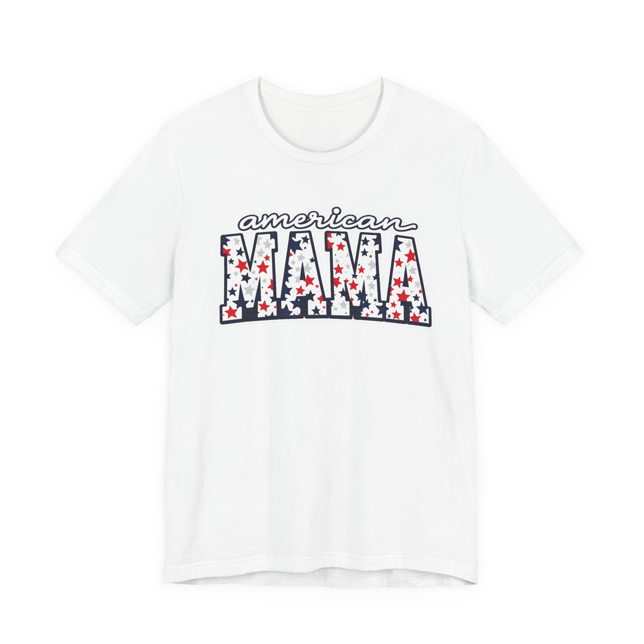 American Mama T-Shirt — Patriotic Stars & Stripes Mom Tee