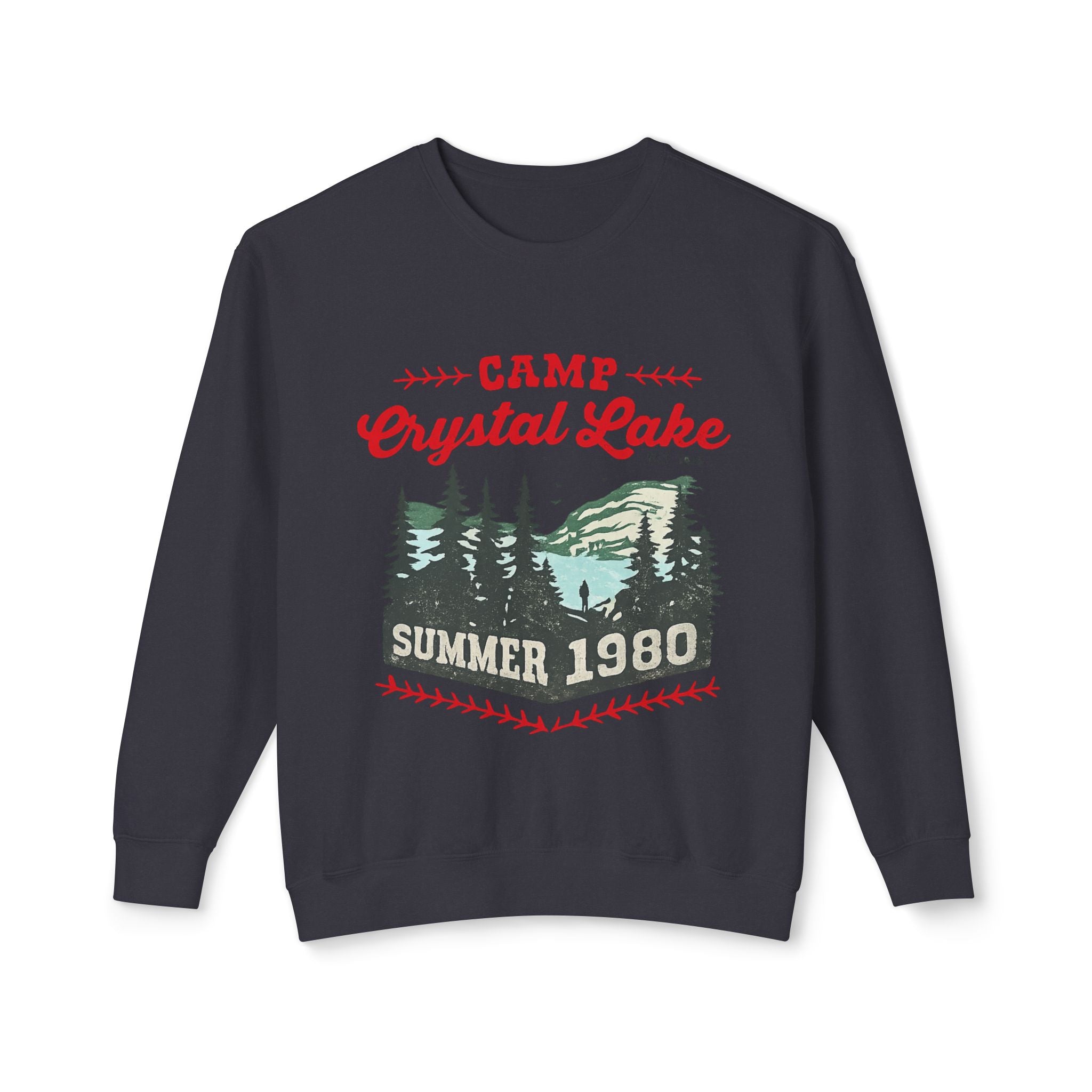 Camp Crystal Lake Sweatshirt — Vintage Summer 1980 Camping Crewneck
