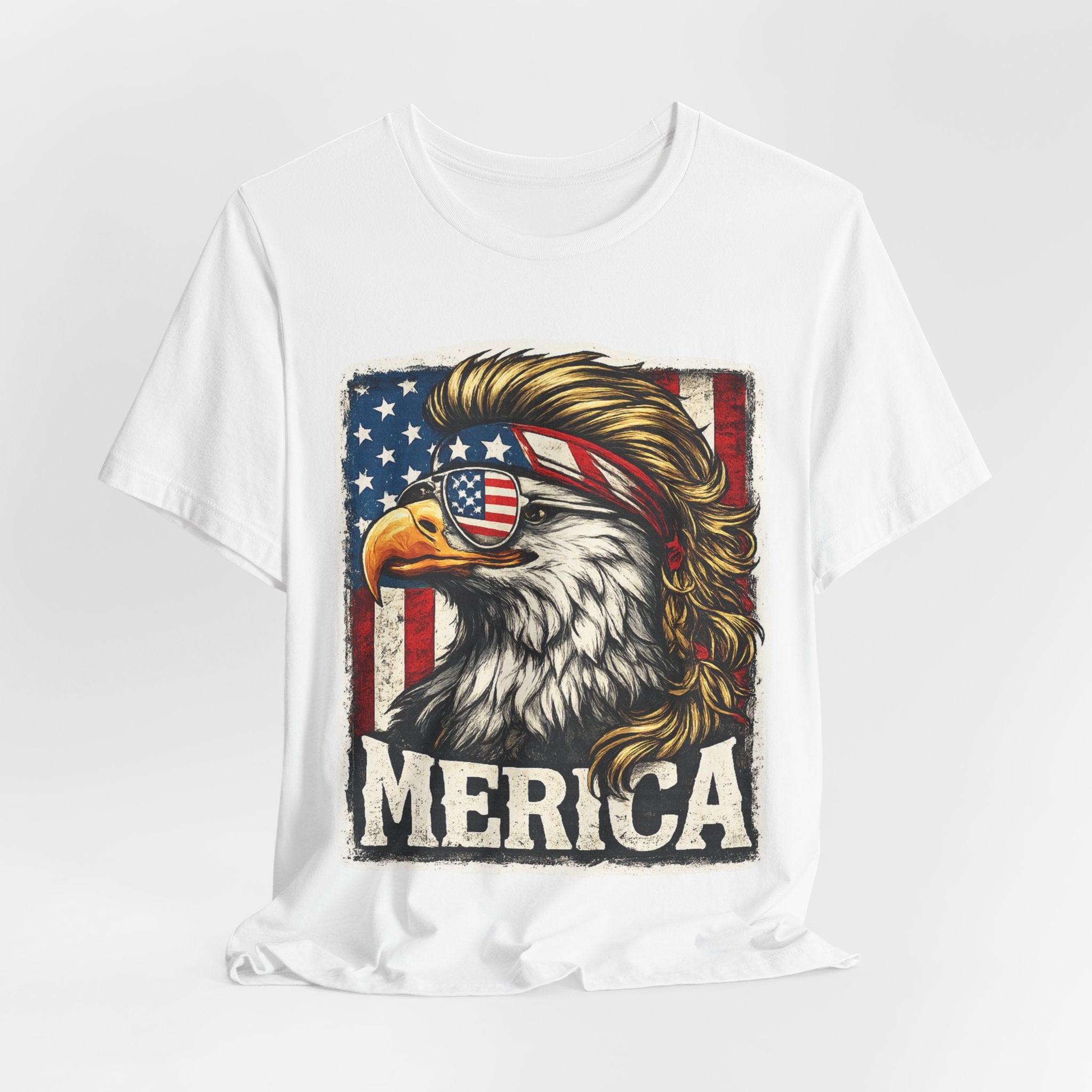 Eagle 'Merica Tee - Patriotic American Flag Bald Eagle T-Shirt