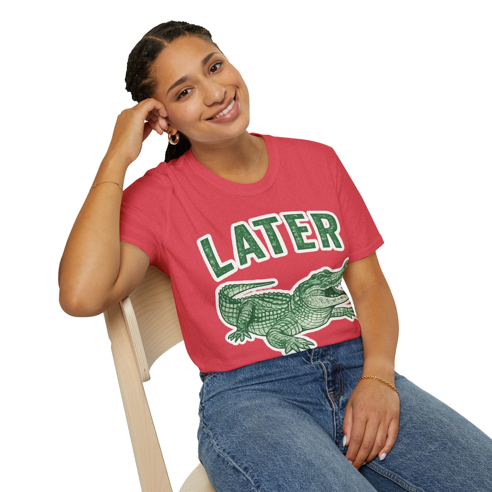 Later Alligator T-Shirt — Retro Green Gator Graphic Tee