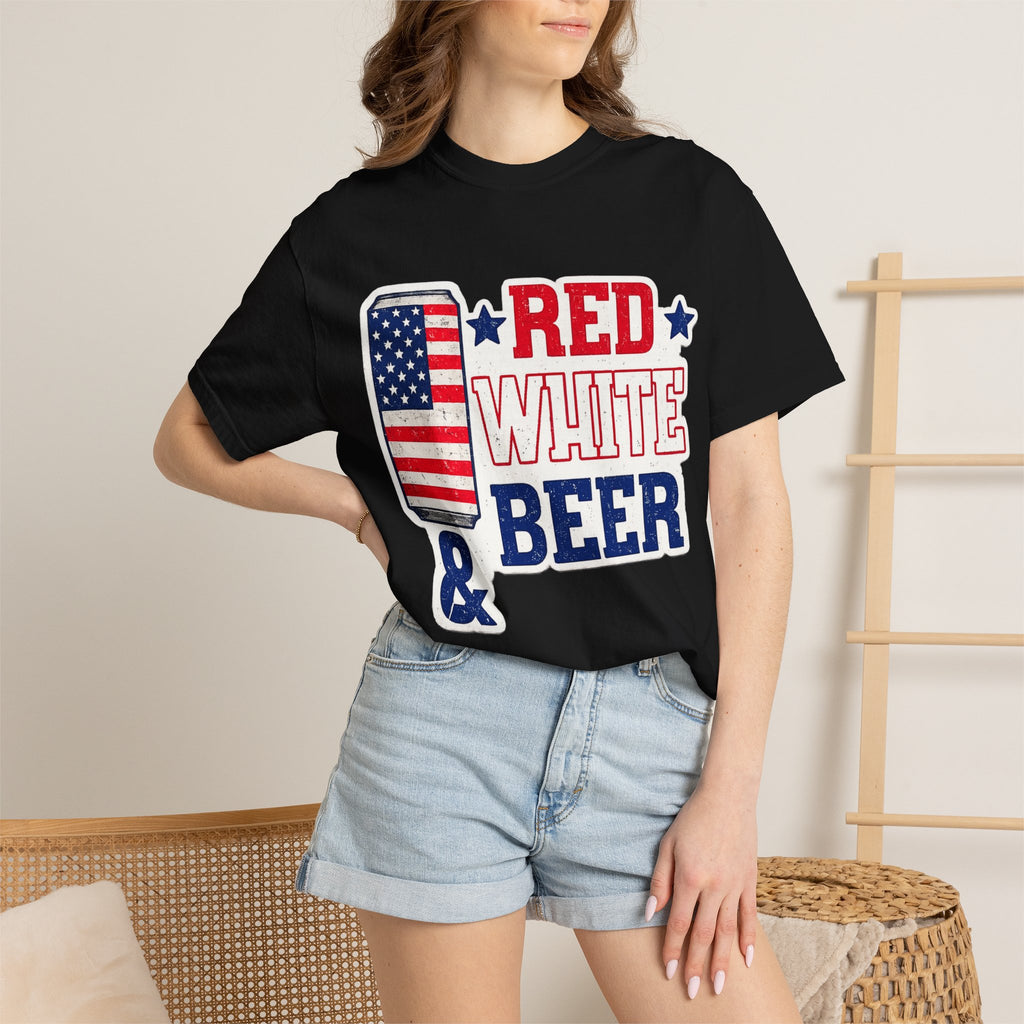 Red White & Beer T-Shirt — Patriotic 4th of July Beer Graphic Tee