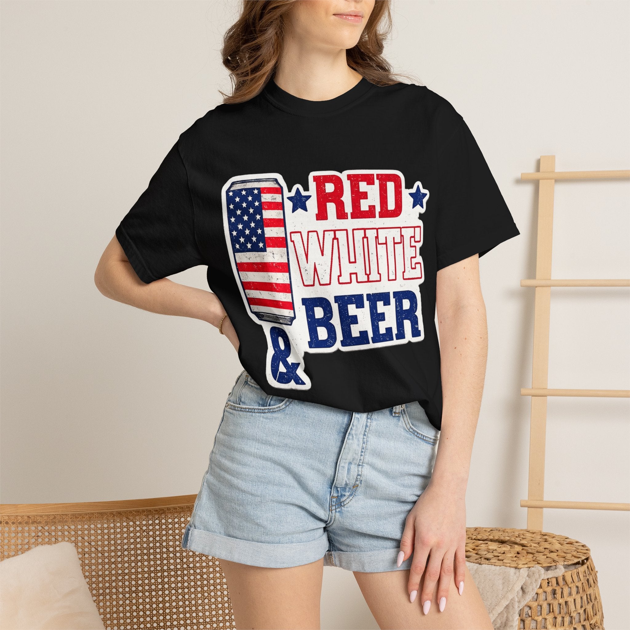 Red White & Beer T-Shirt — Patriotic 4th of July Beer Graphic Tee